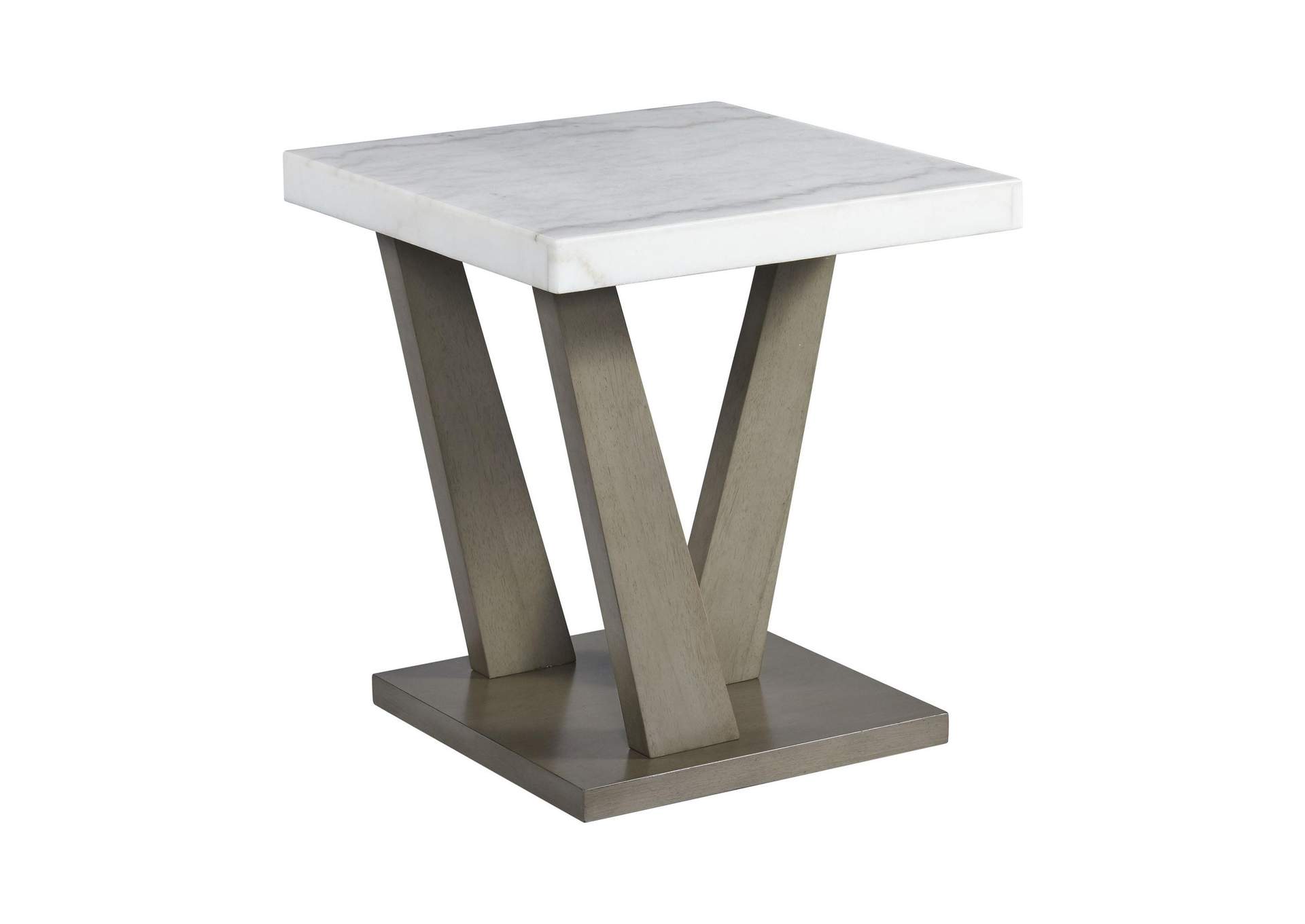 Greta Square End Table In Grey image 6