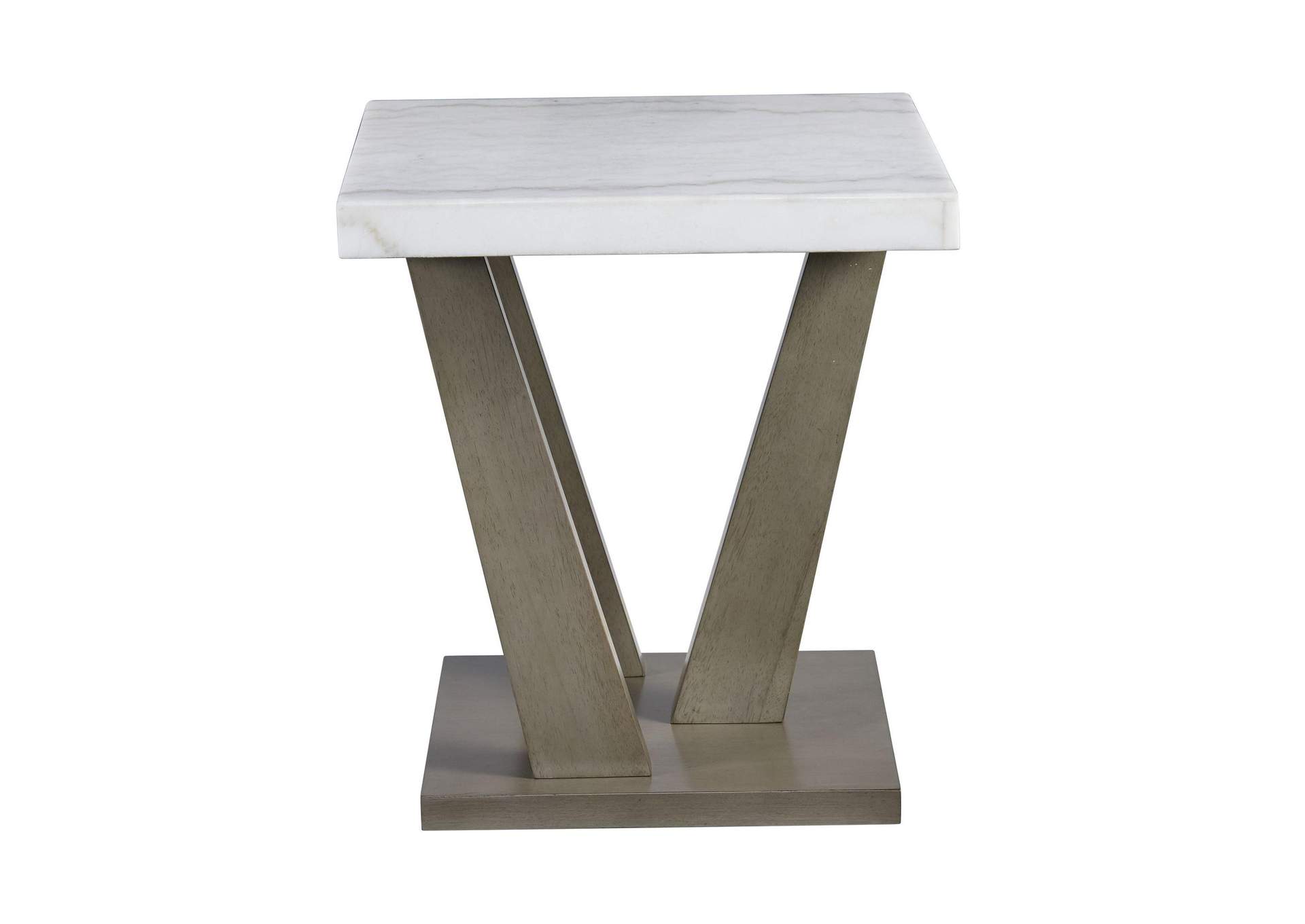 Greta Square End Table In Grey image 7