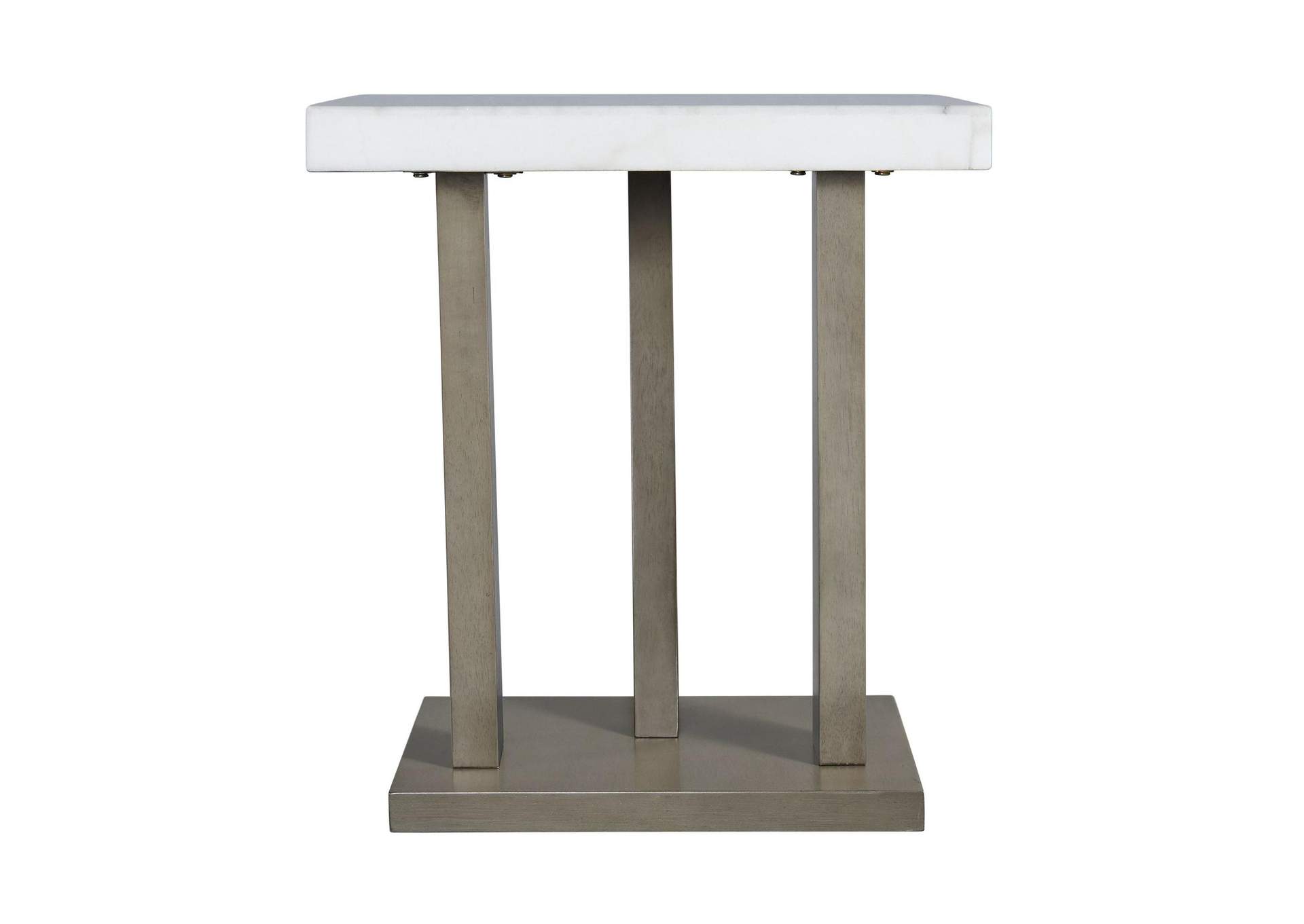 Greta Square End Table In Grey image 8
