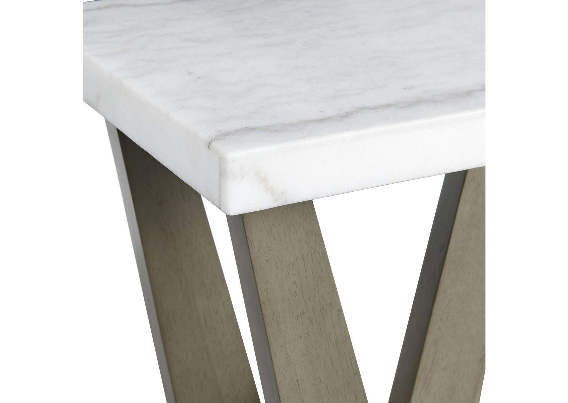 Greta Square End Table In Grey image 3