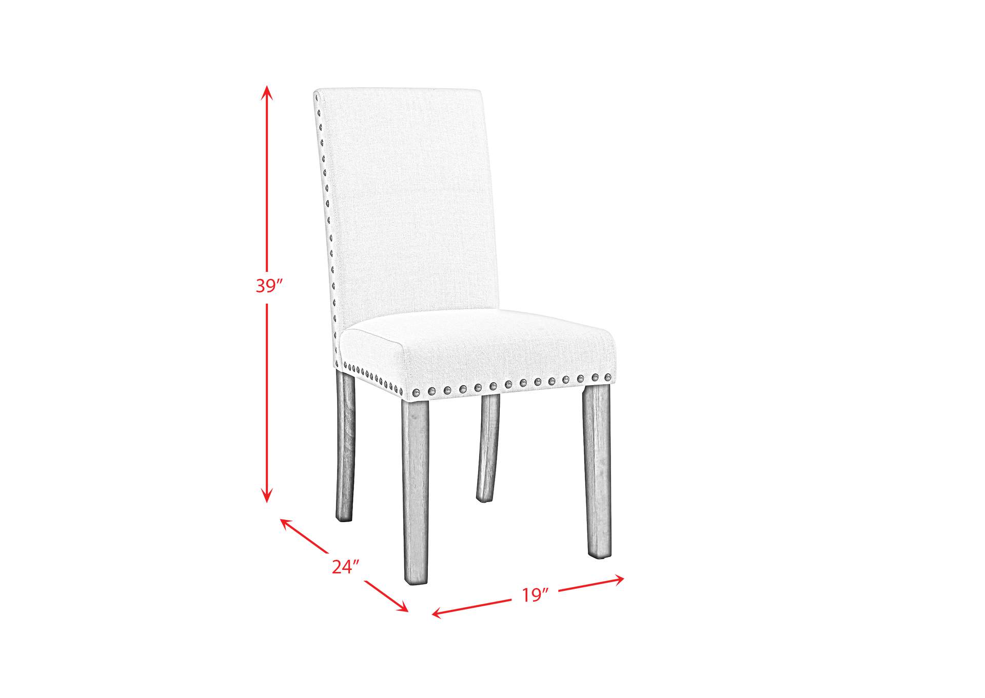 Greystone 5 Piece Dining Set - Table 4 Upholstered Chairs