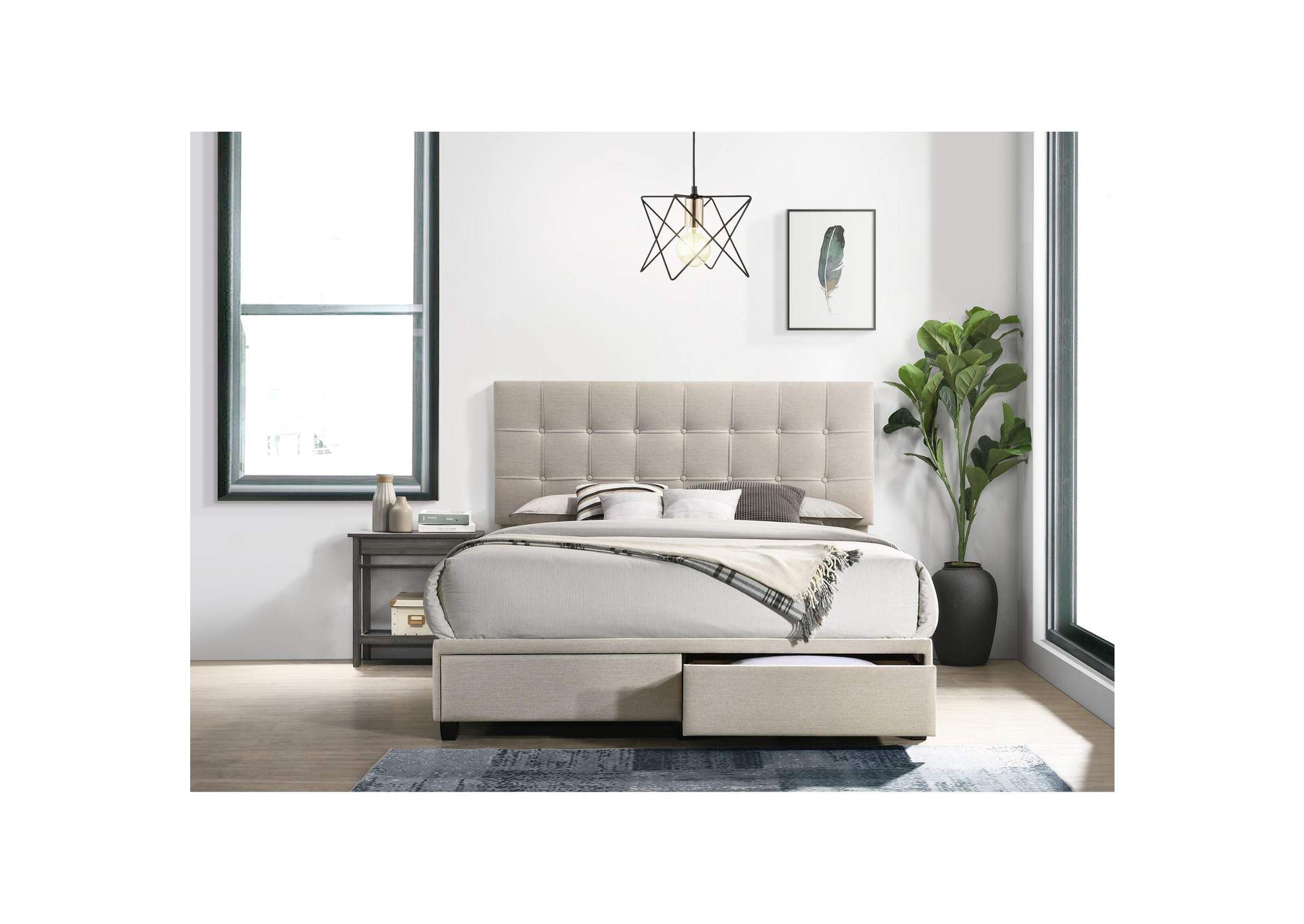 Hacienda Queen Storage Bed With Tacoma Oak White Cm 001 3A image 1