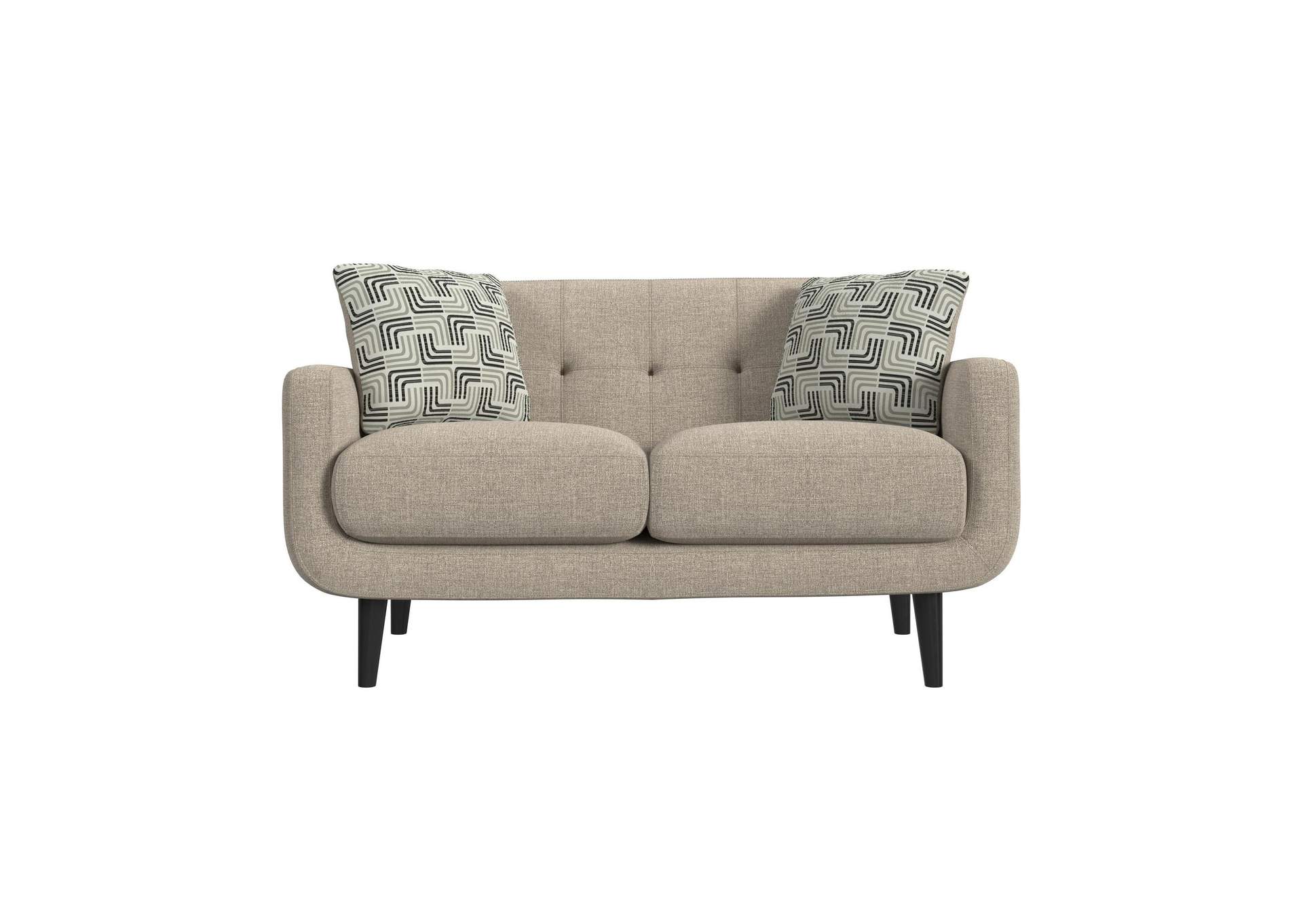 Hadley II Loveseat In Debussy Cappuccino With 2 Pillows image 4