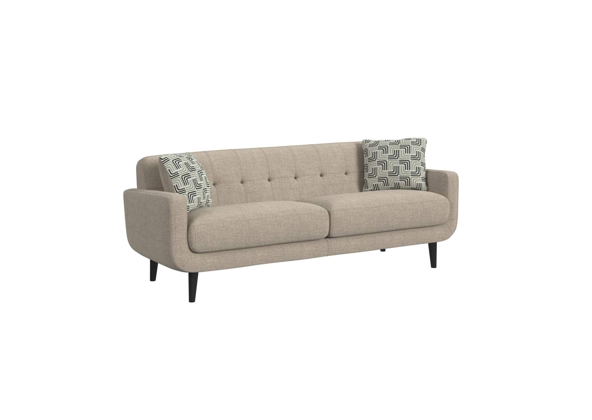 Hadley II Sofa In Debussy Cappuccino With 2 Pillows image 3