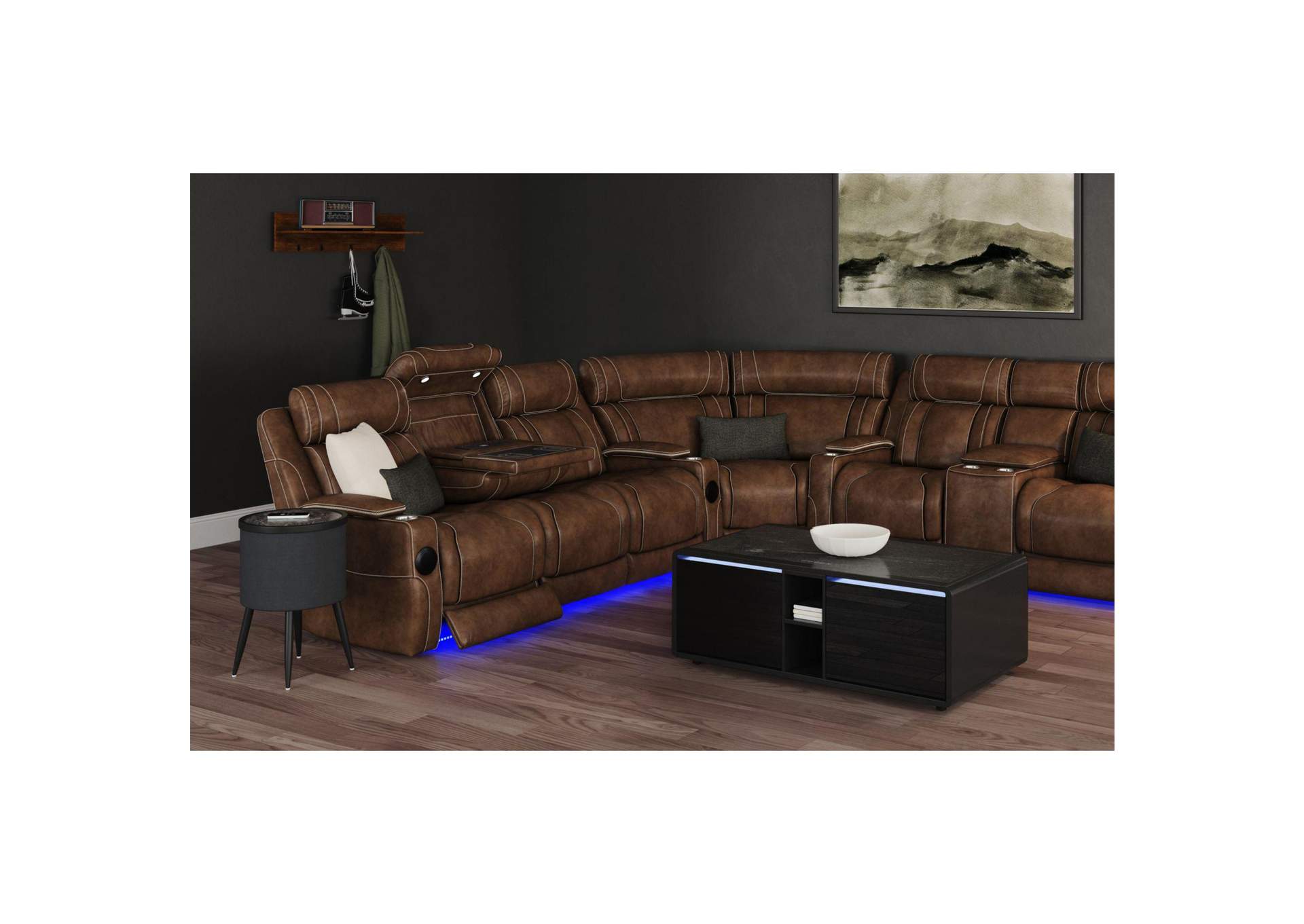 Halo Smart Coffee Table With Cooler And Speaker In Black image 1