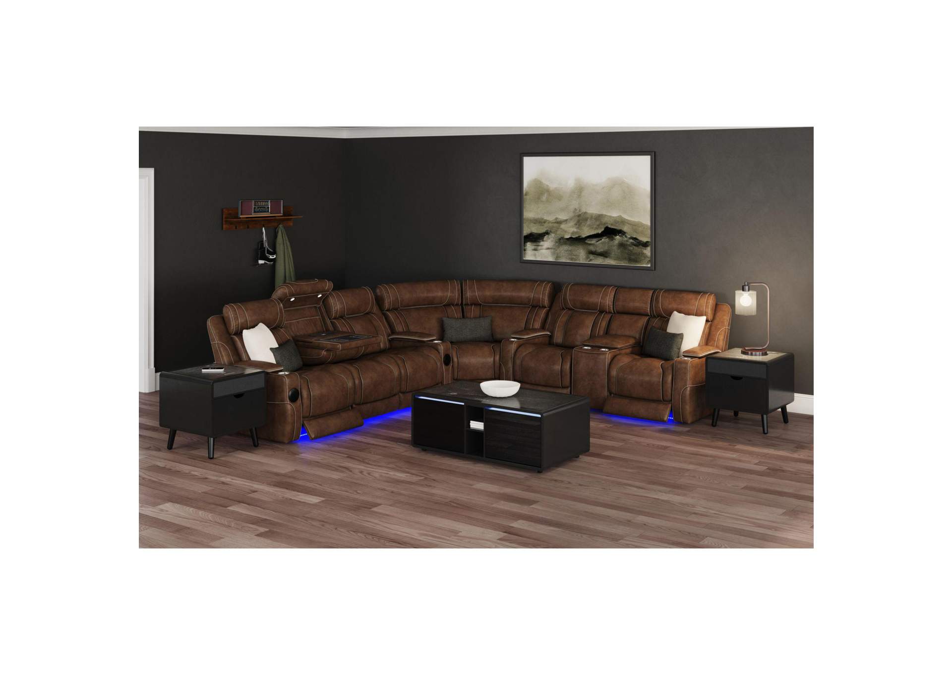 Halo Square Smart End Table In Black image 1