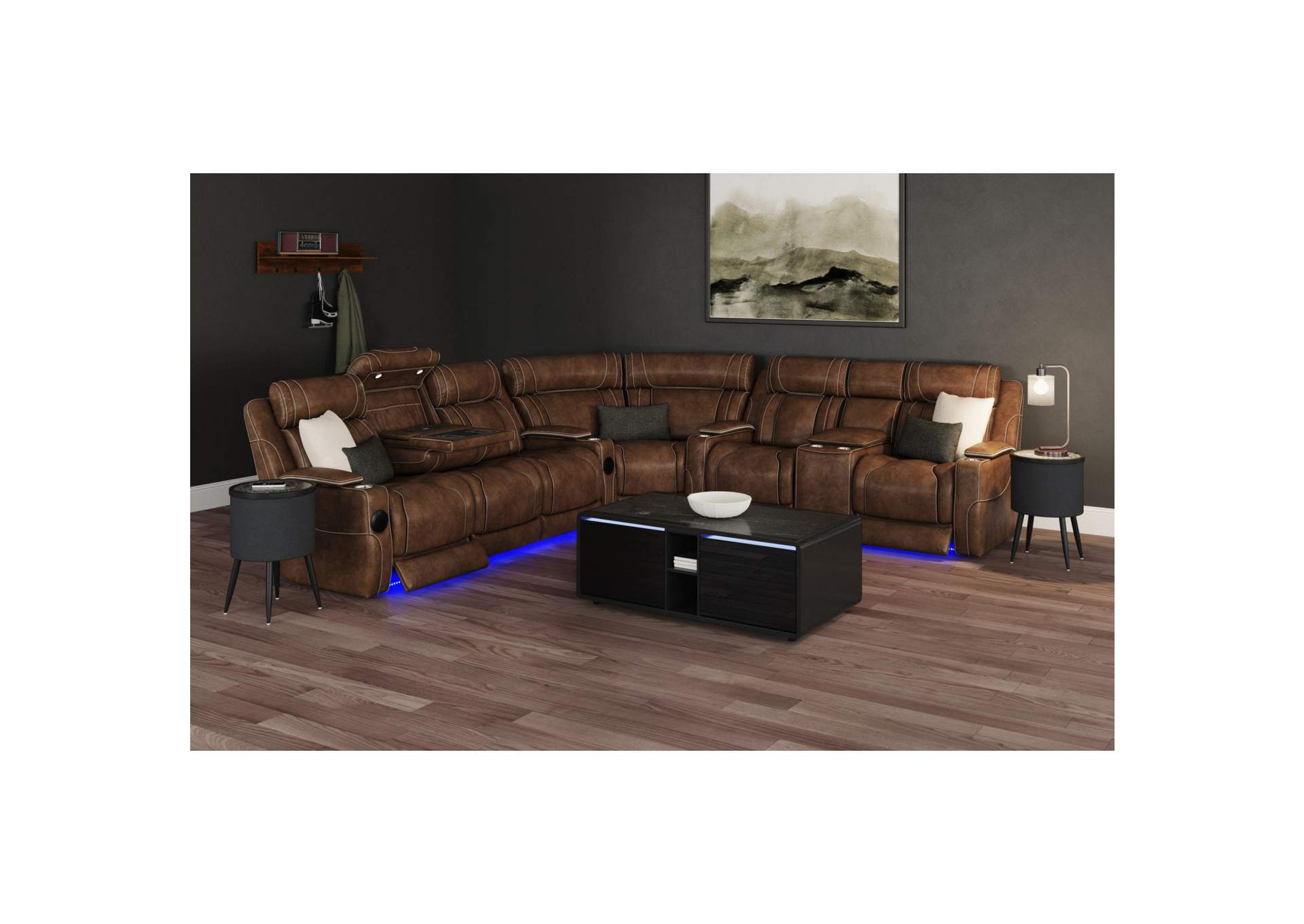 Halo Smart Coffee Table With Cooler And Speaker In Black image 1