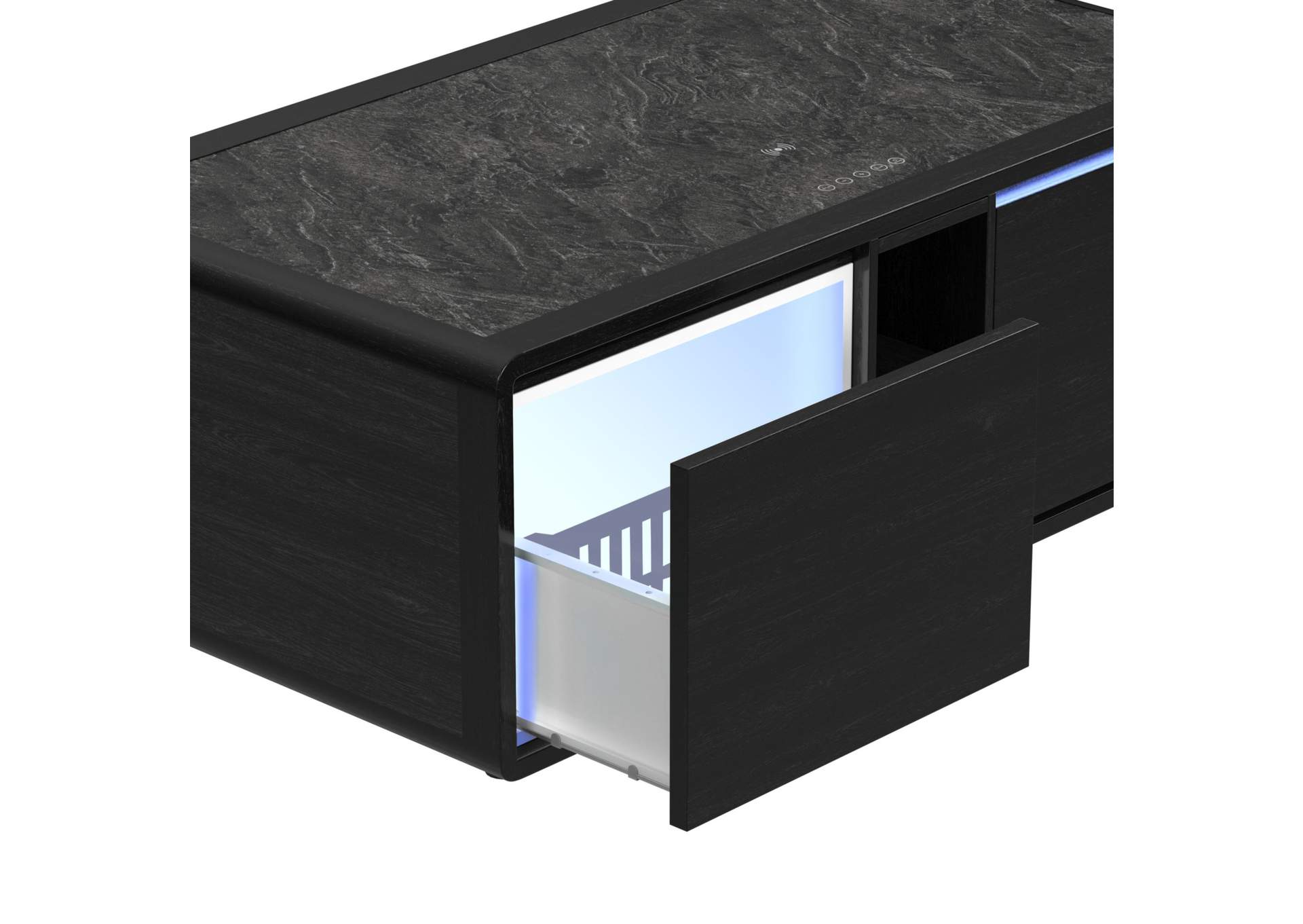Halo Smart Coffee Table With Cooler And Speaker In Black image 7