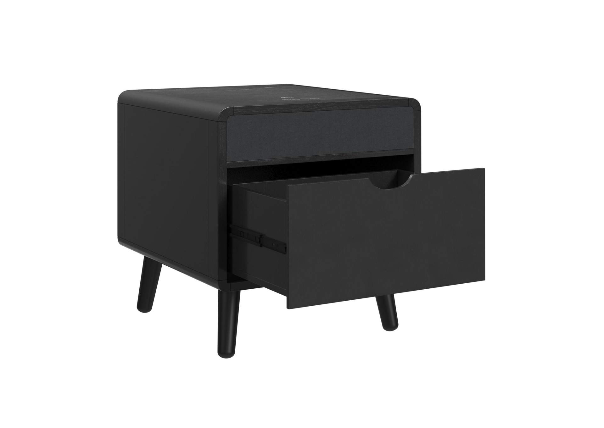 Halo Square Smart End Table In Black image 10