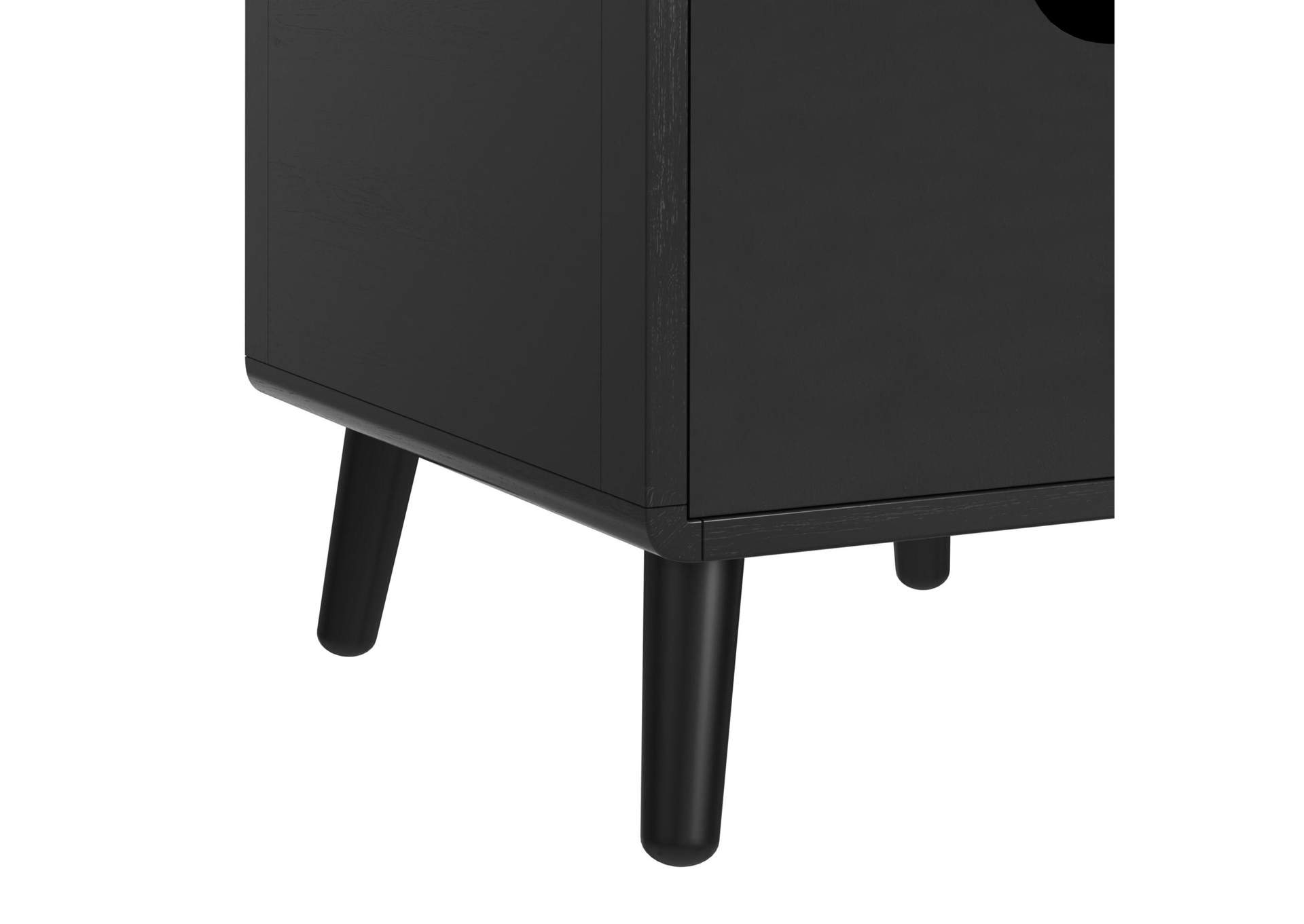 Halo Square Smart End Table In Black image 5