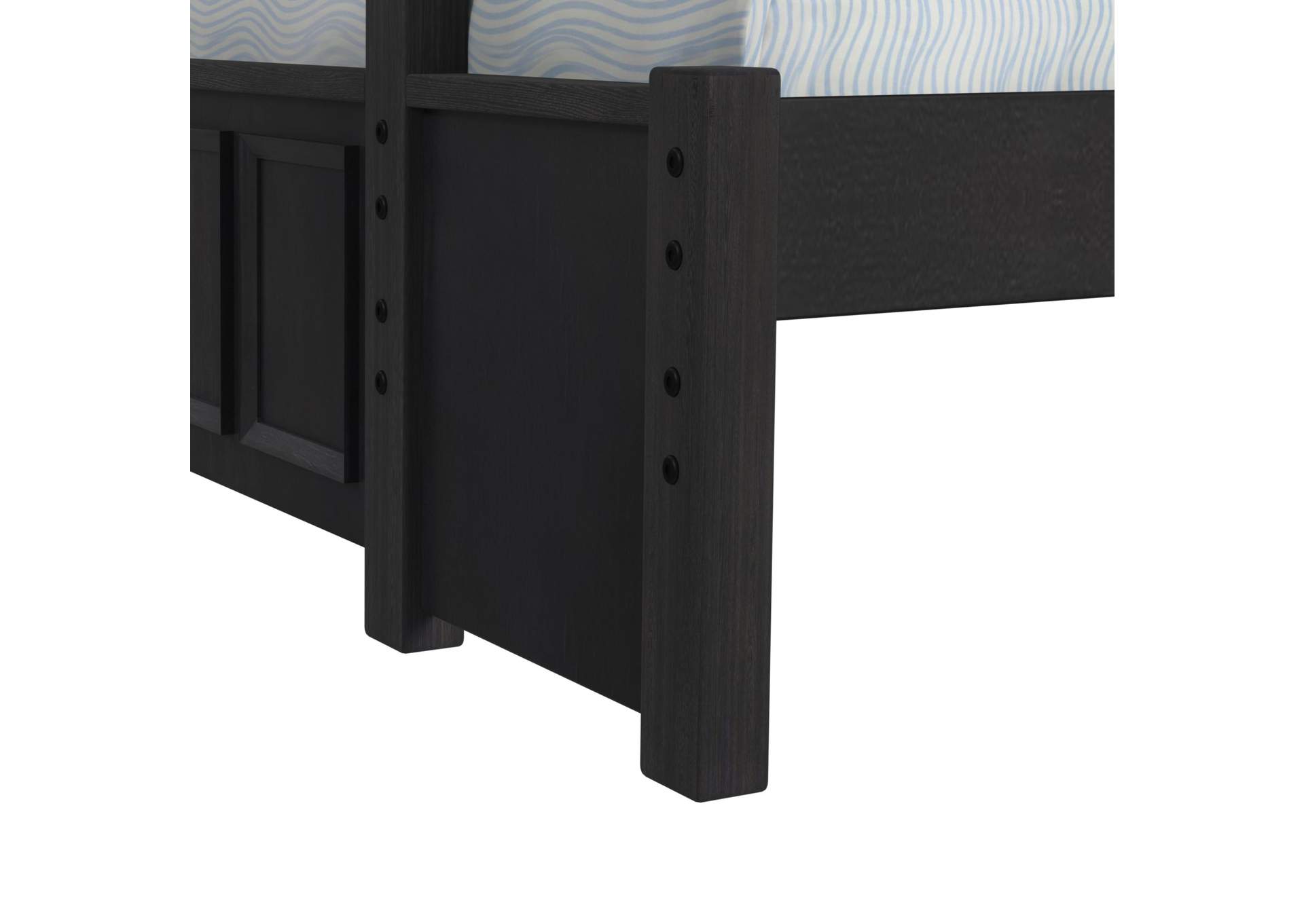 Hampton Kids Twin Over Full Bunk With Ladder In Charcoal image 7