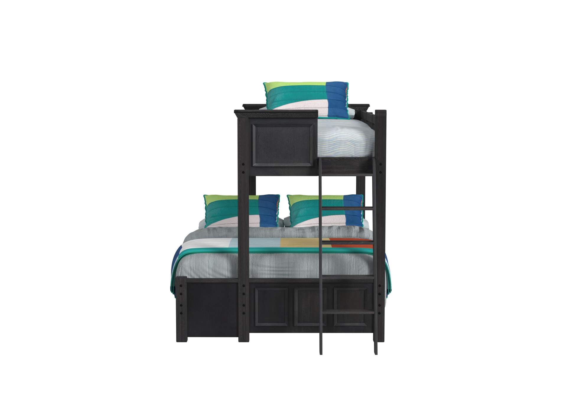 Hampton Kids Twin Over Full Bunk With Ladder In Charcoal image 5