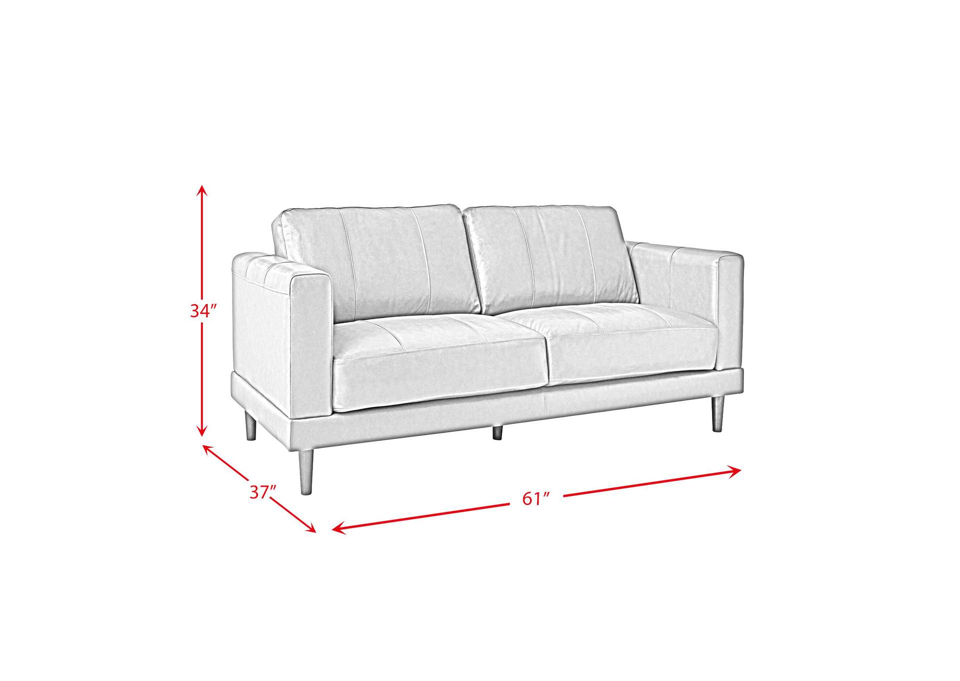 Hampton Loveseat In Fiero Charcoal Top Grain - Pvc image 7