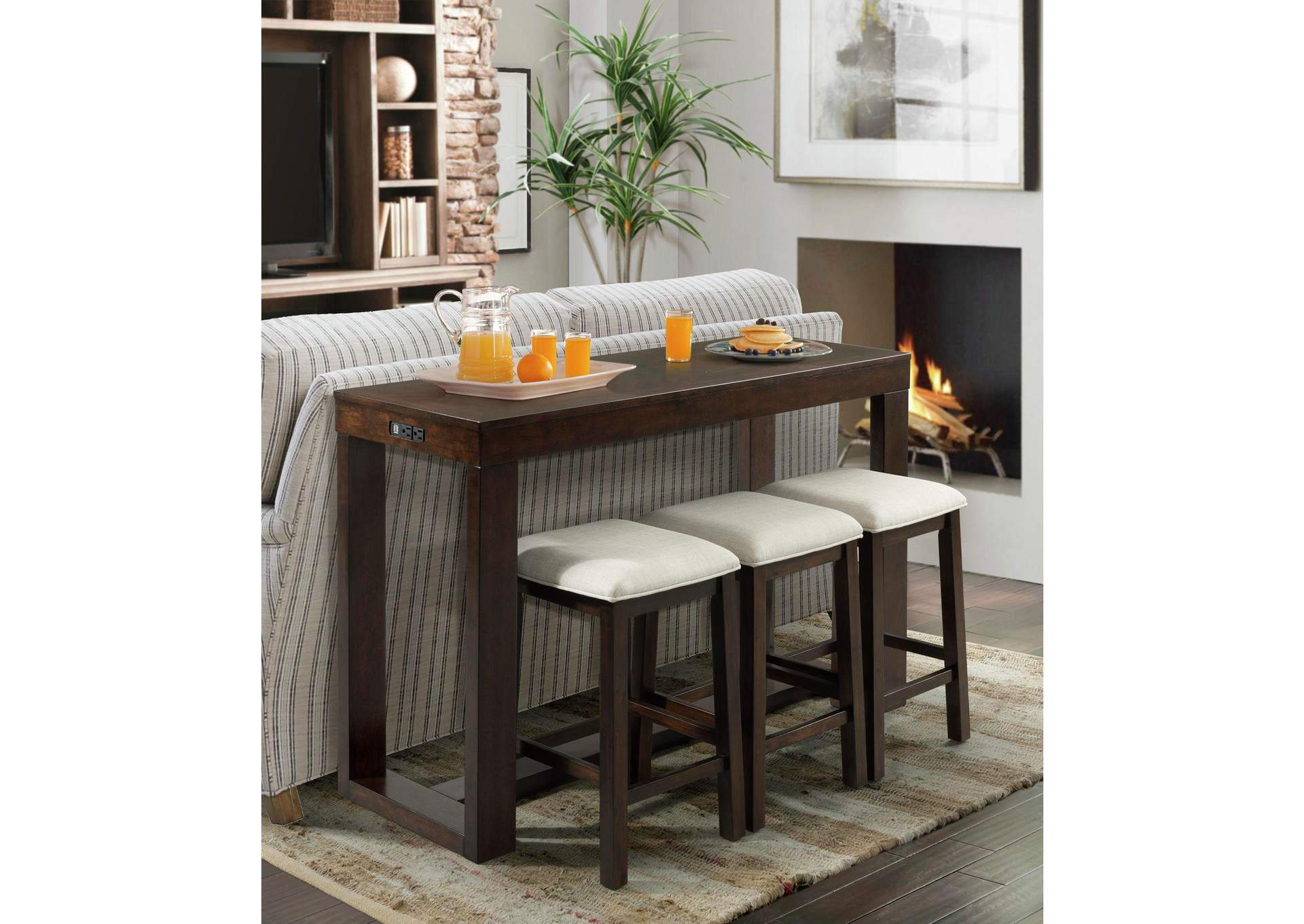 Hardy Occasional Bar Table Single Pack Table Three Stools 3A image 1