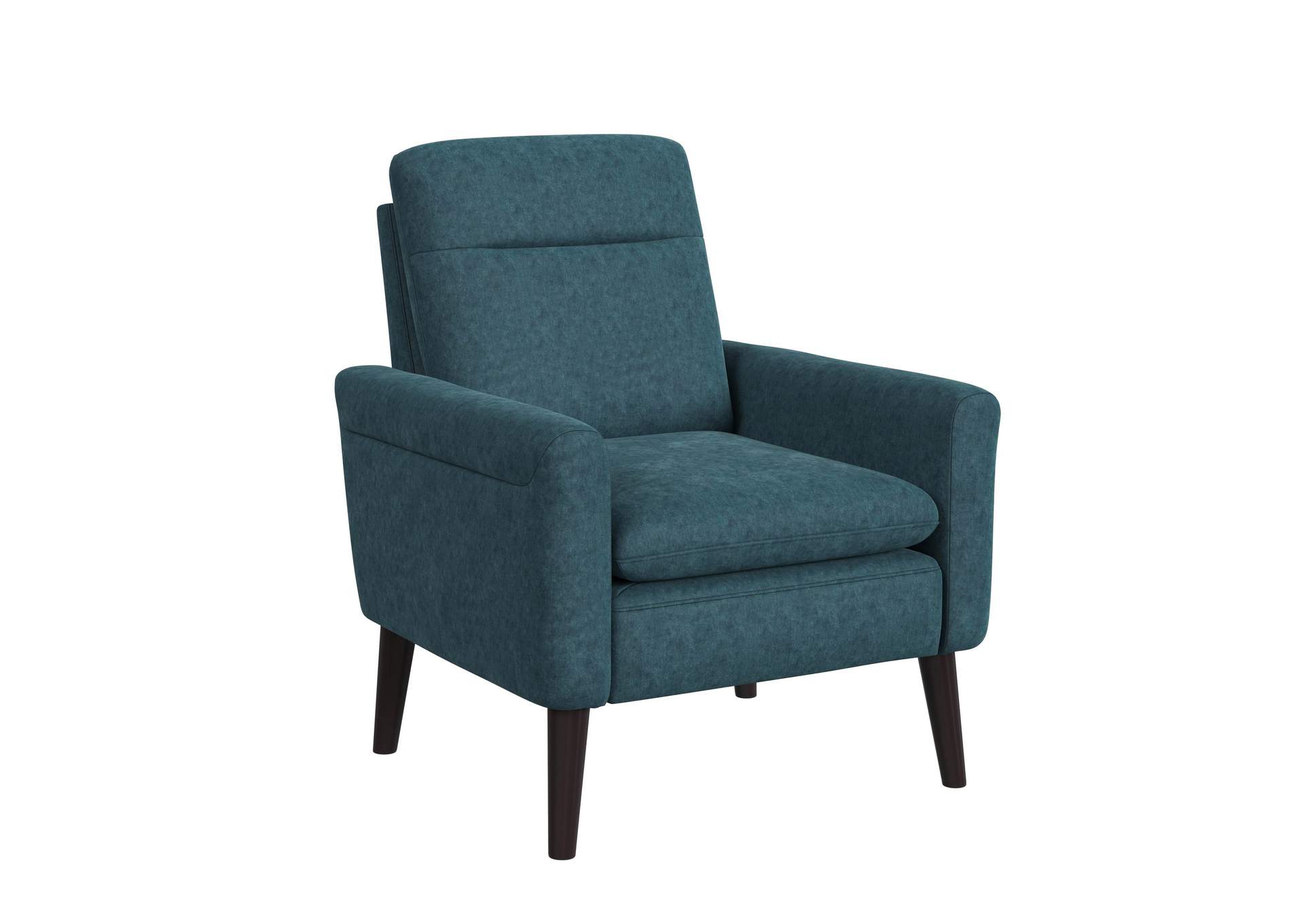 Hawk Accent Arm Chair With Memory Foam In Radiance Green Espresso