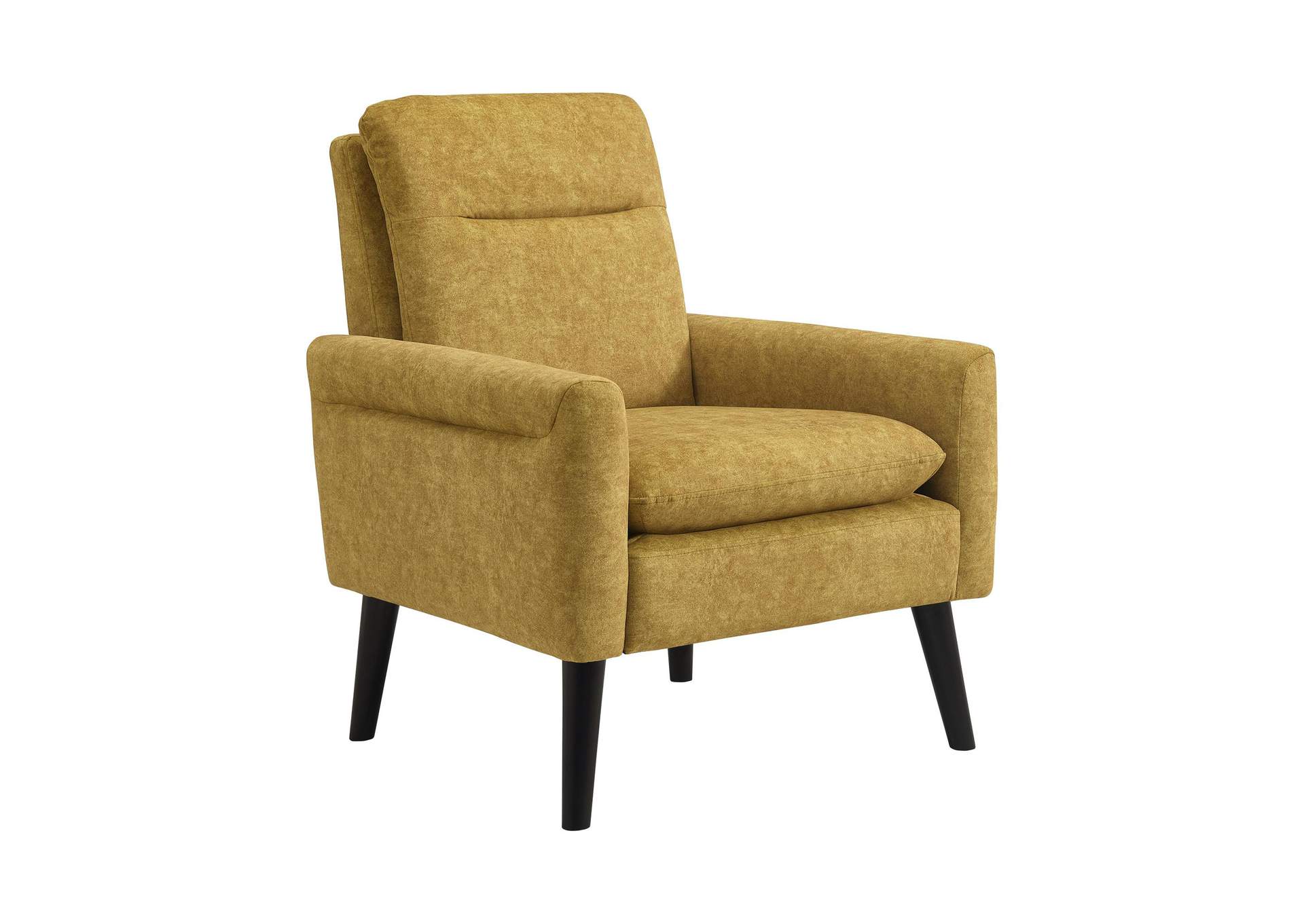 Hawk Accent Arm Chair With Memory Foam In Radiance Yellow Espresso image 5