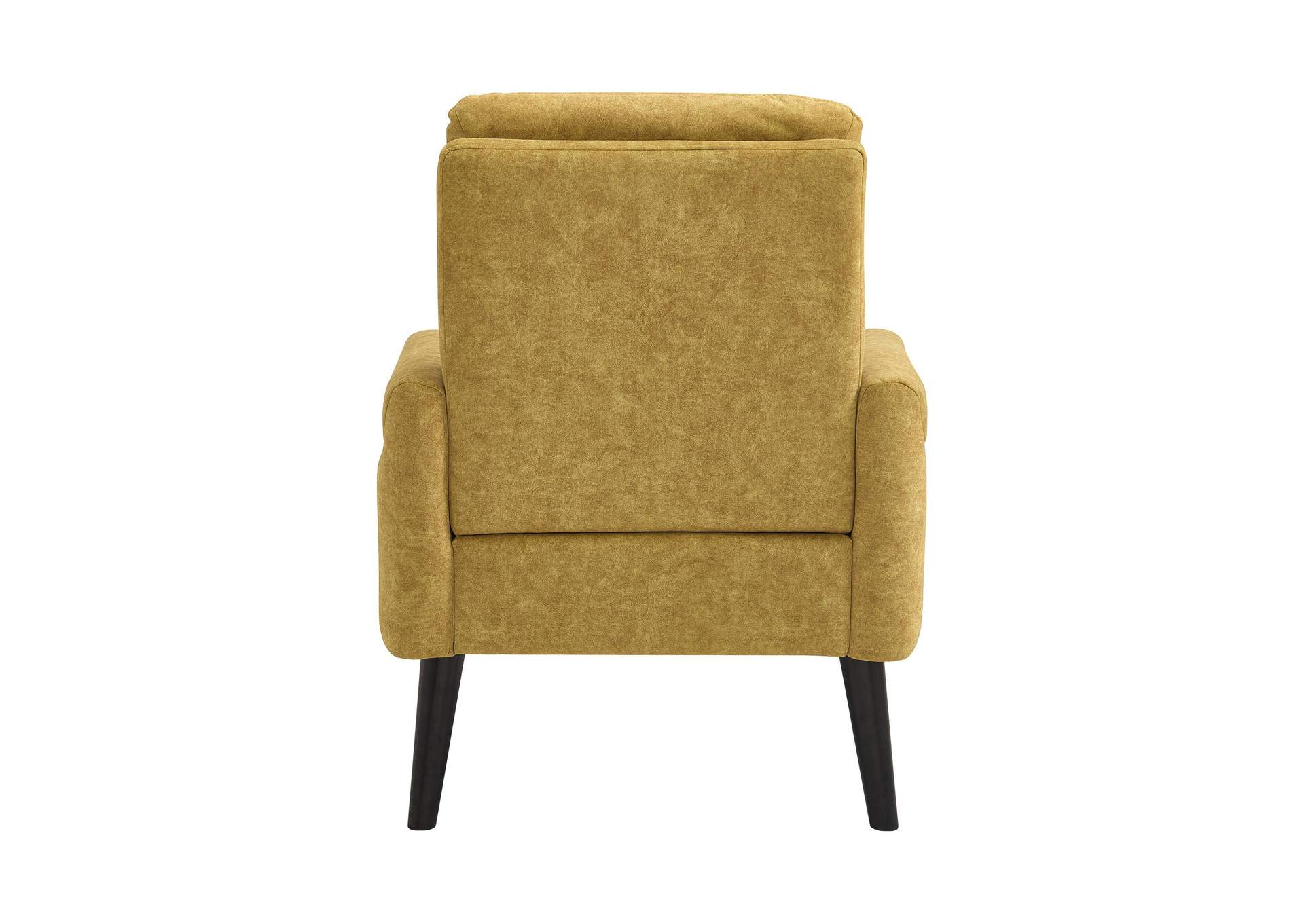 Hawk Accent Arm Chair With Memory Foam In Radiance Yellow Espresso image 7