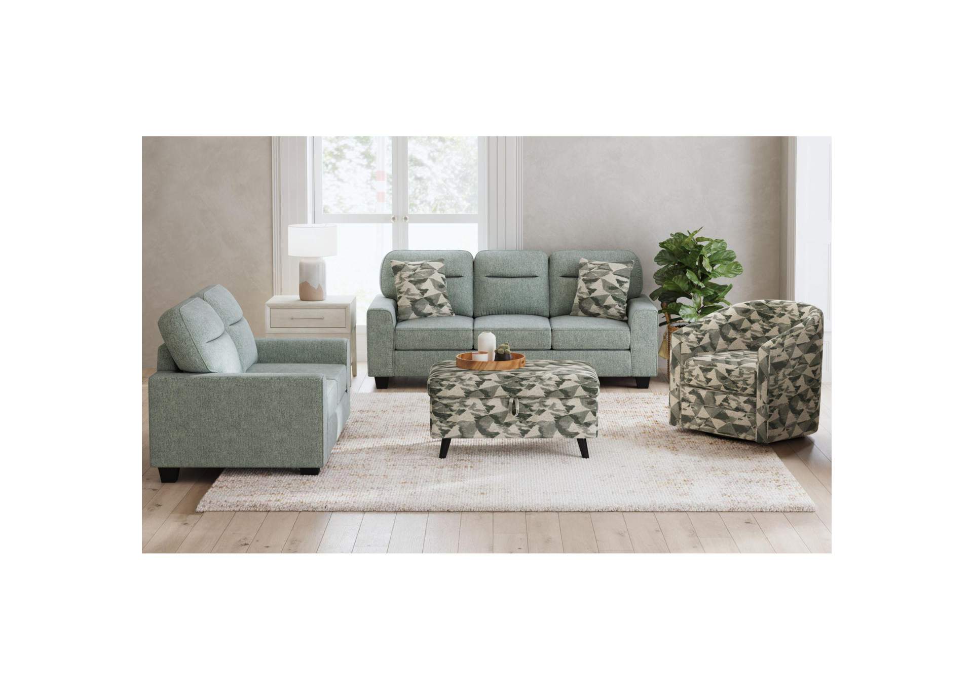Hawker Loveseat In Marlin Seafoam image 1