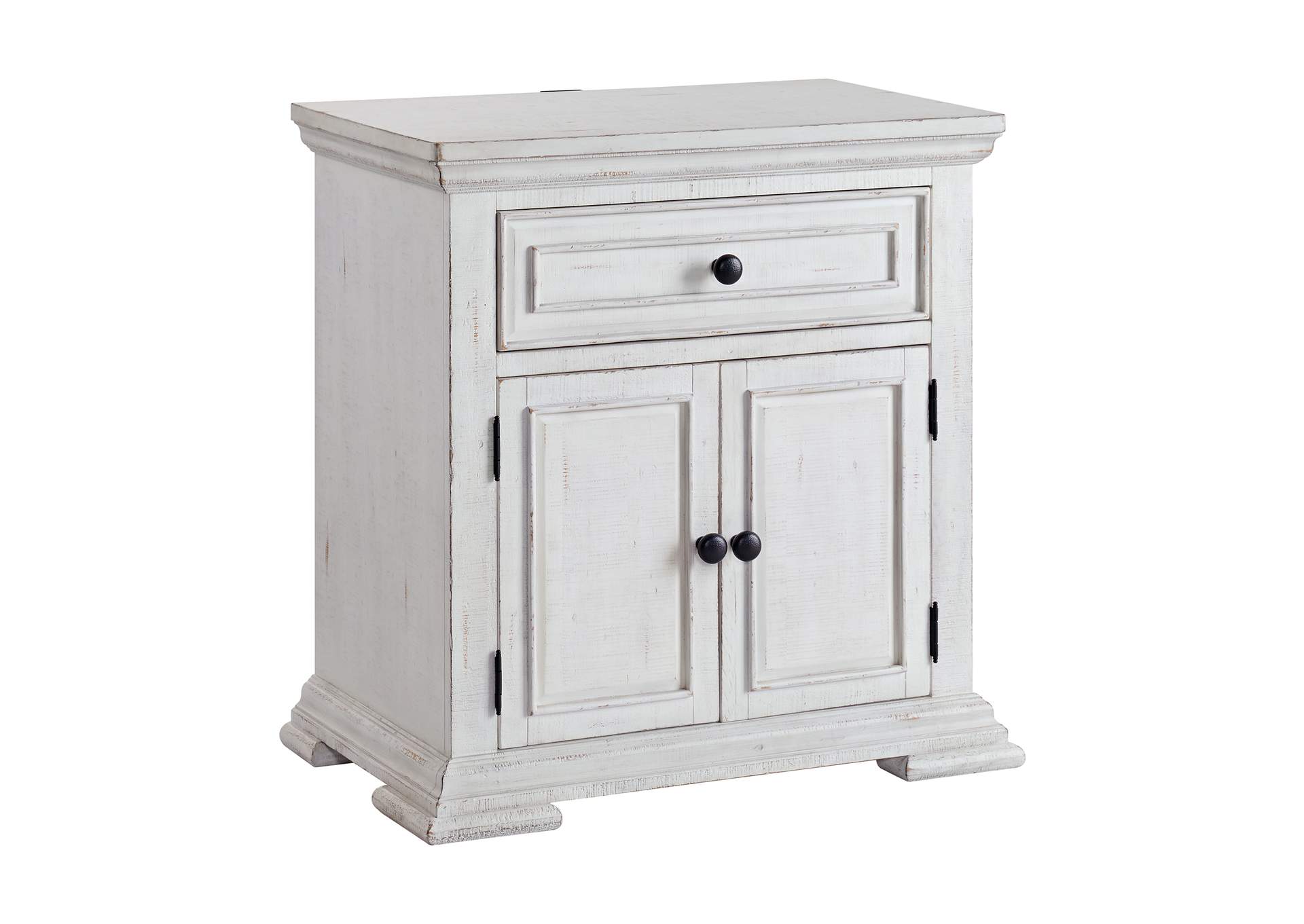 Heather 1 - Drawer Nightstand With USB In Rustic White image 3