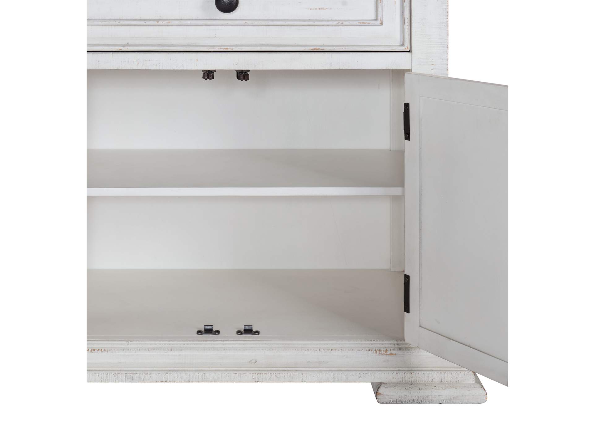 Heather 1 - Drawer Nightstand With USB In Rustic White image 5