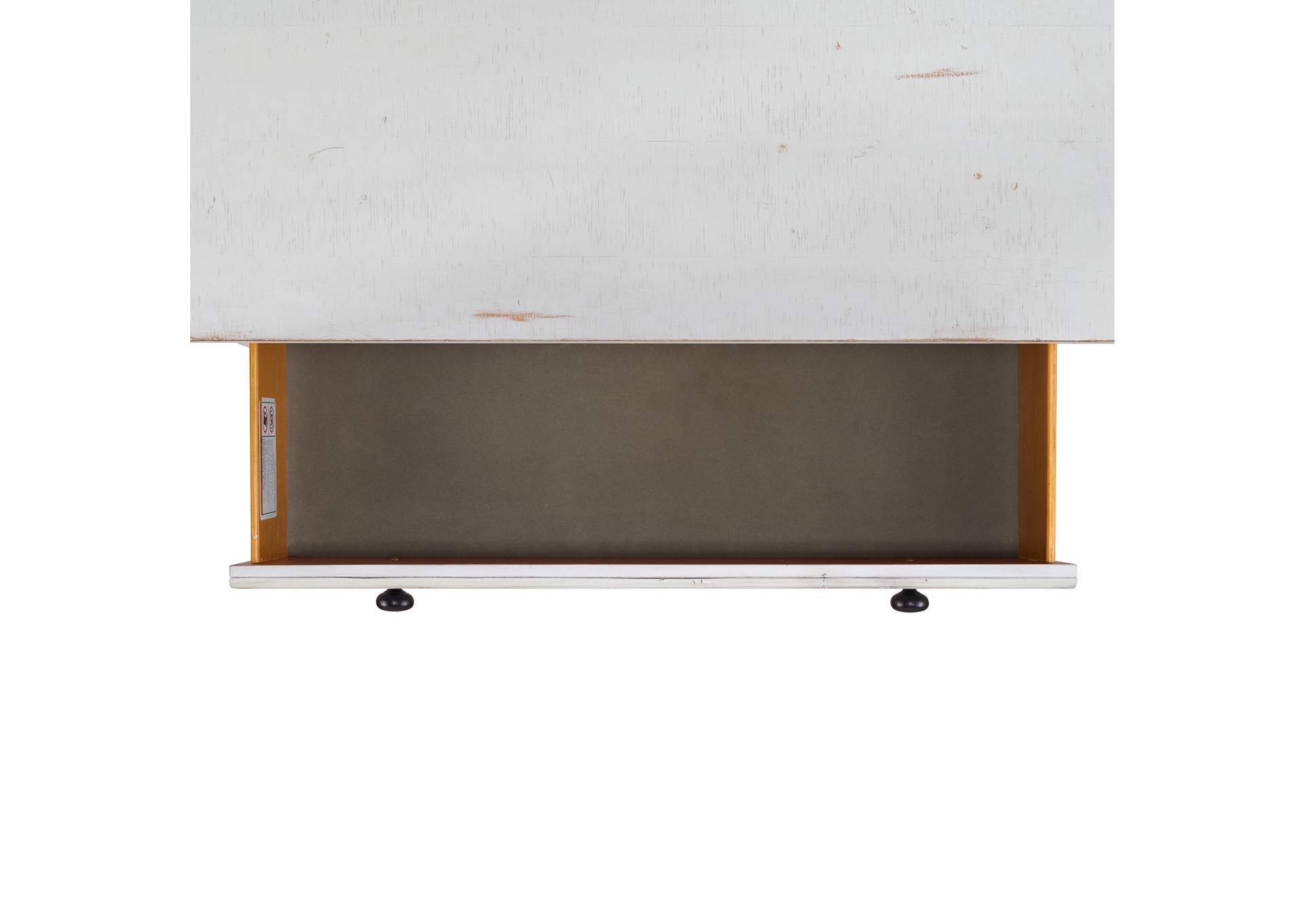Heather 5 - Drawer Chest In Rustic White image 5