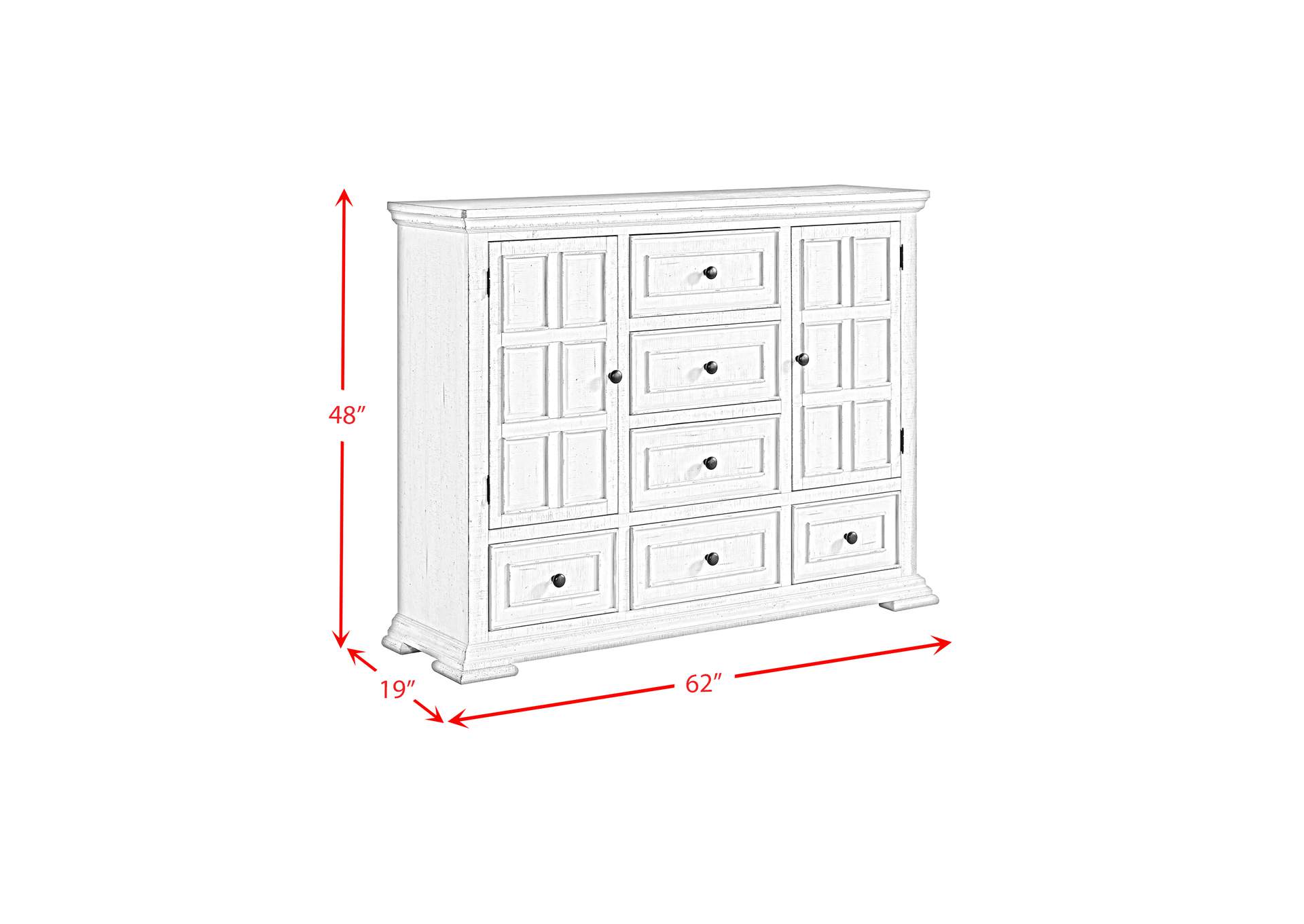 Heather 6 - Drawer Dresser In Rustic White image 9