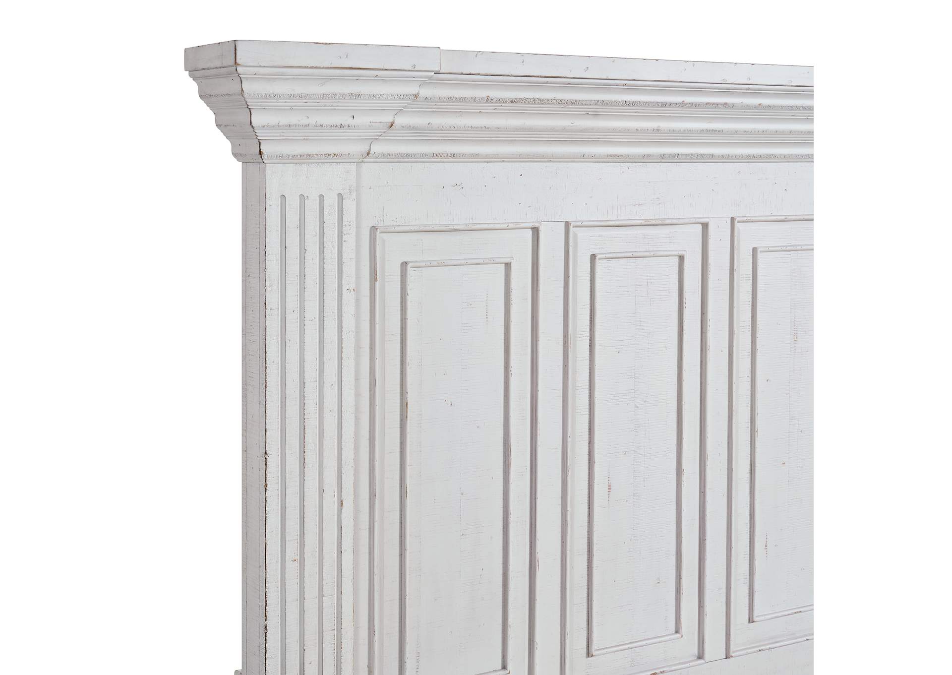 Heather King Panel Bed In Rustic White image 5
