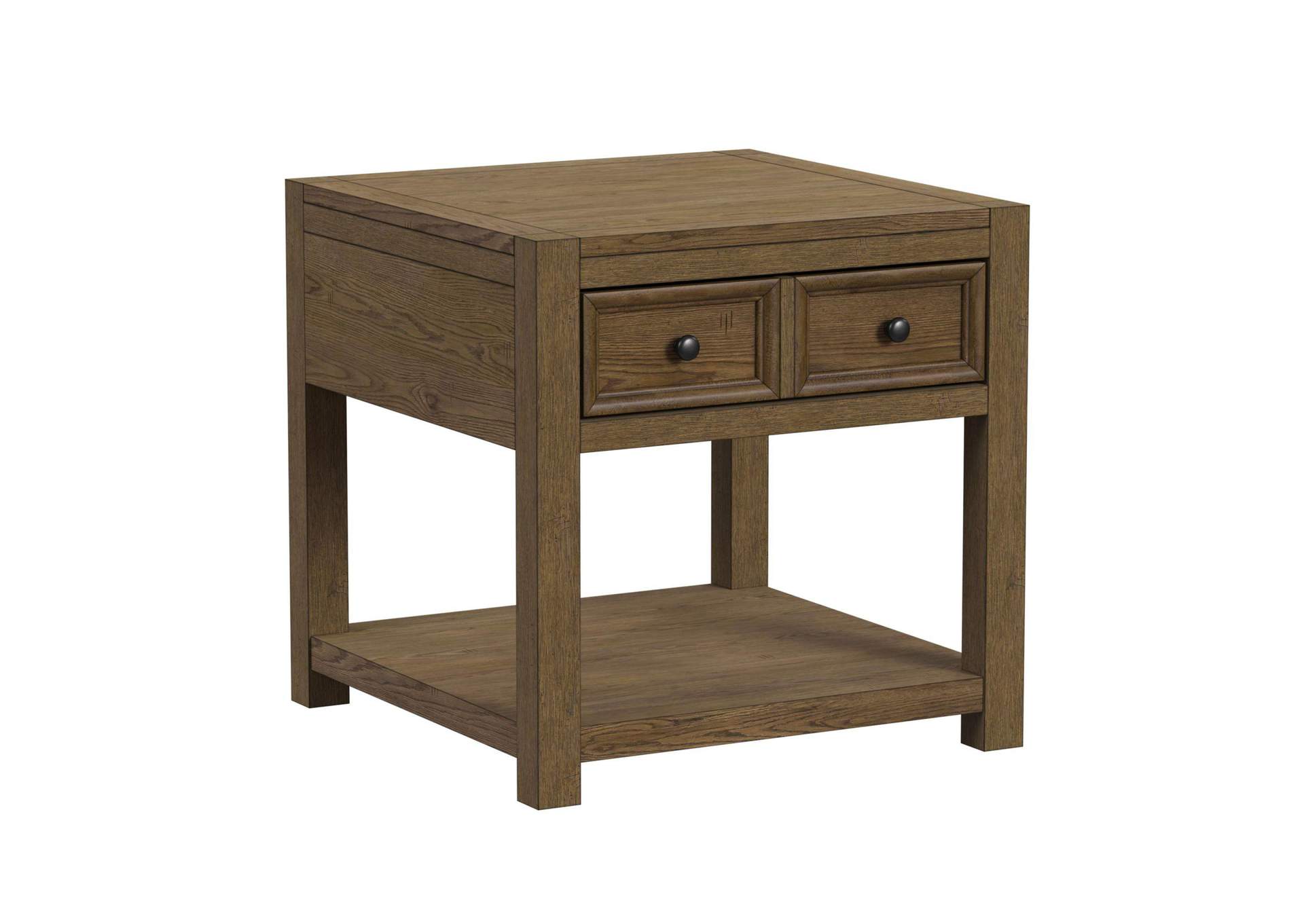 Heritage Home End Table In Oak Brown image 6