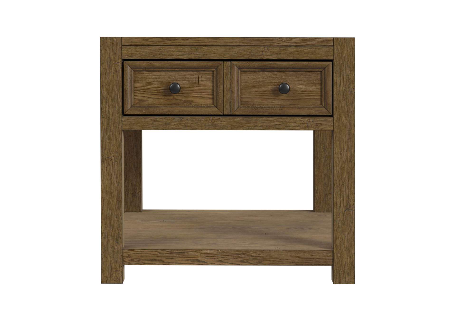 Heritage Home End Table In Oak Brown image 7