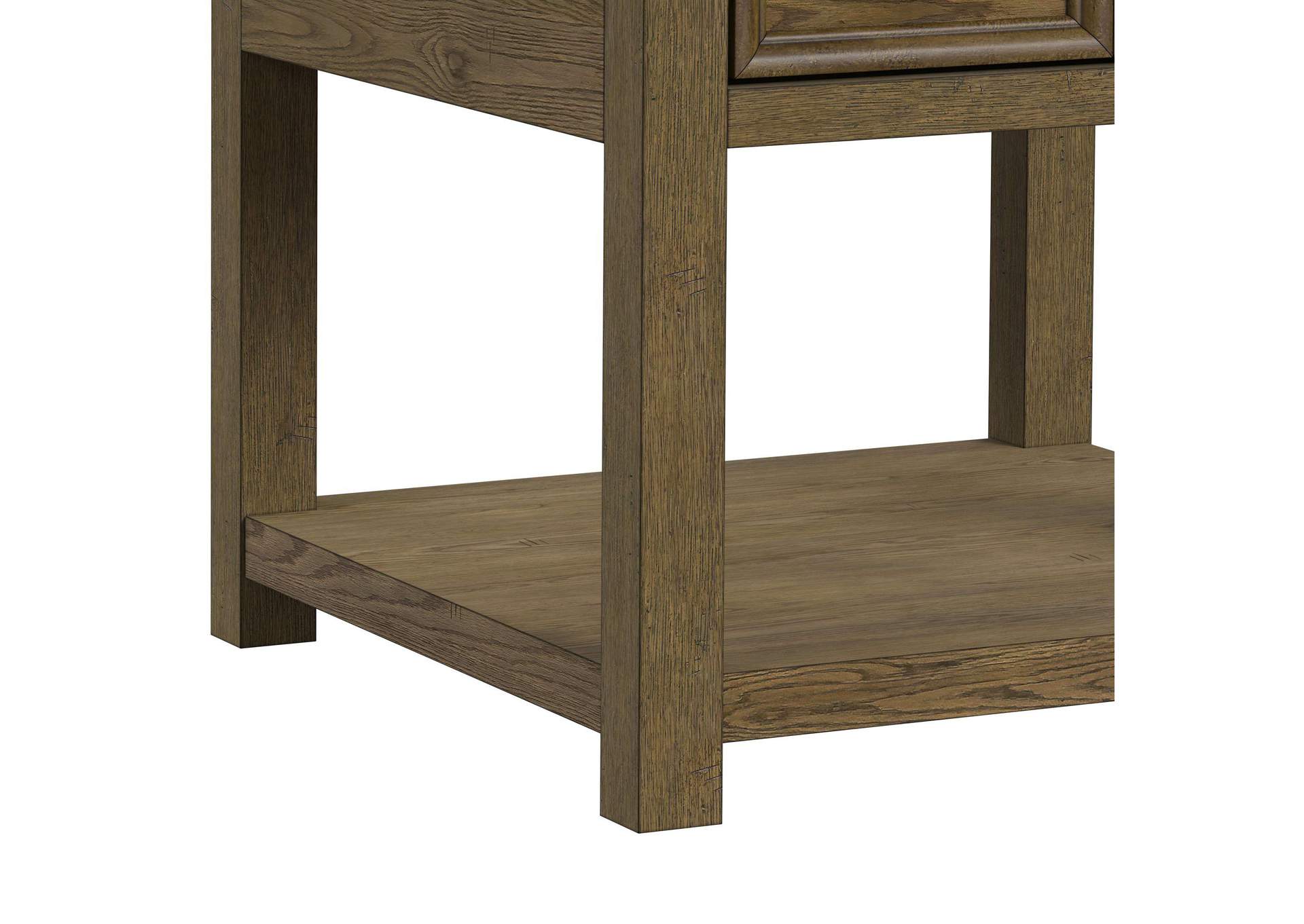 Heritage Home End Table In Oak Brown image 4
