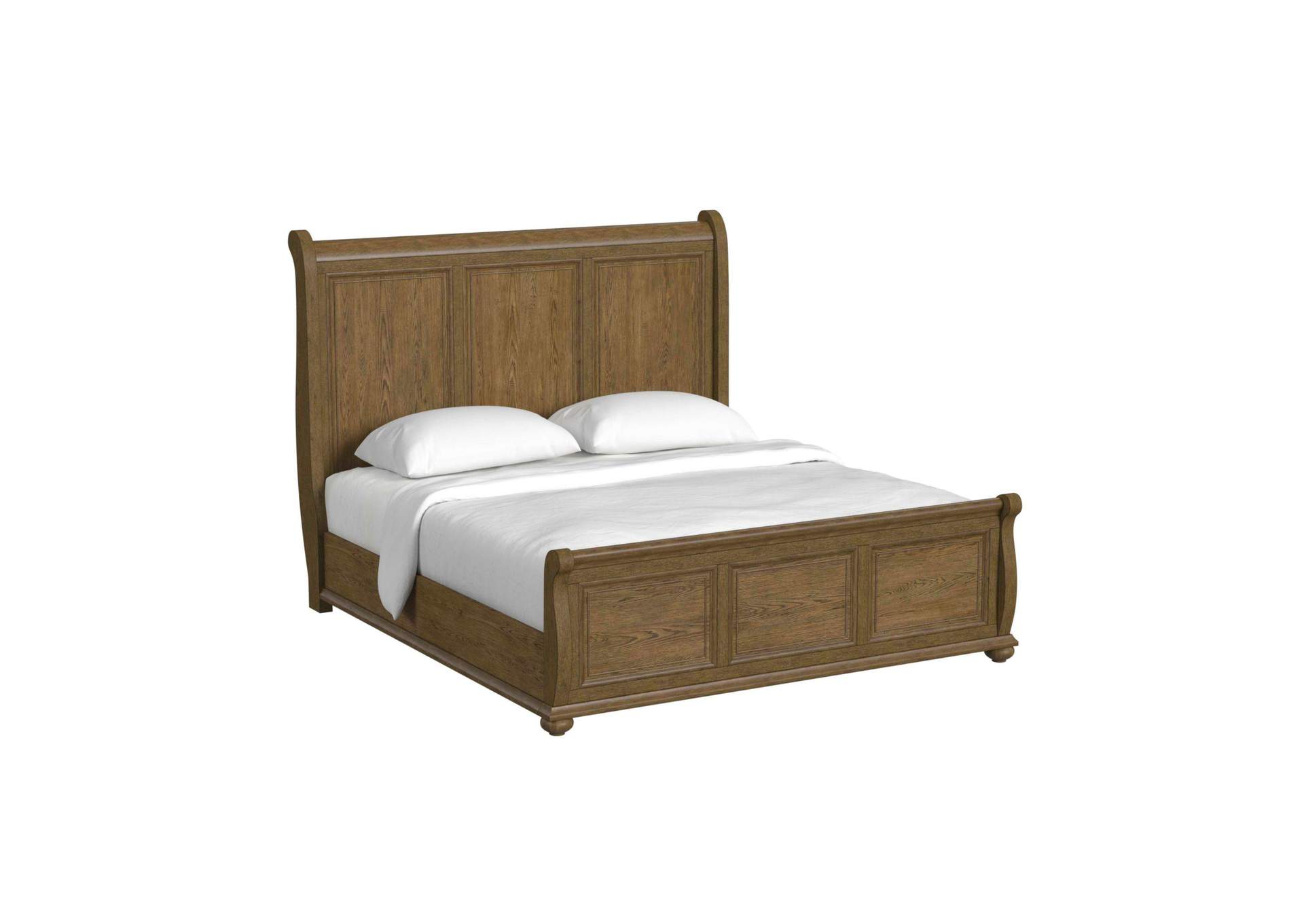 Heritage Home King Sleigh Bed In Oak Brown image 6