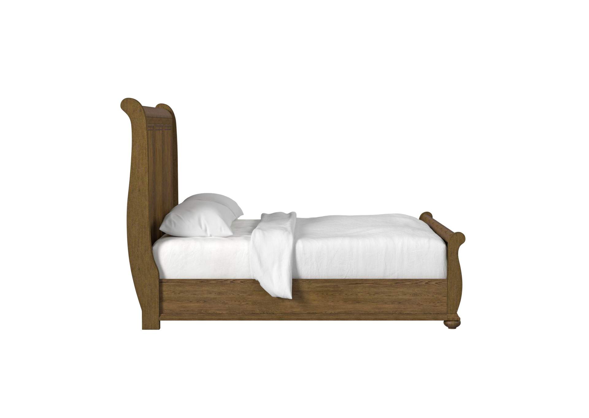 Heritage Home King Sleigh Bed In Oak Brown image 8