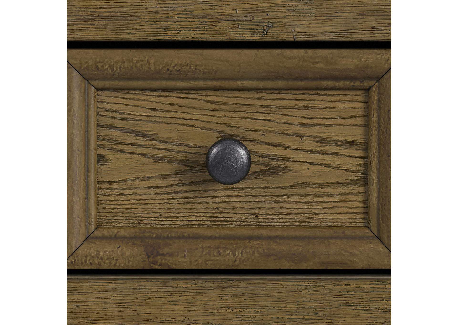 Heritage Home Square Coffee Table With Casters In Oak Brown image 5