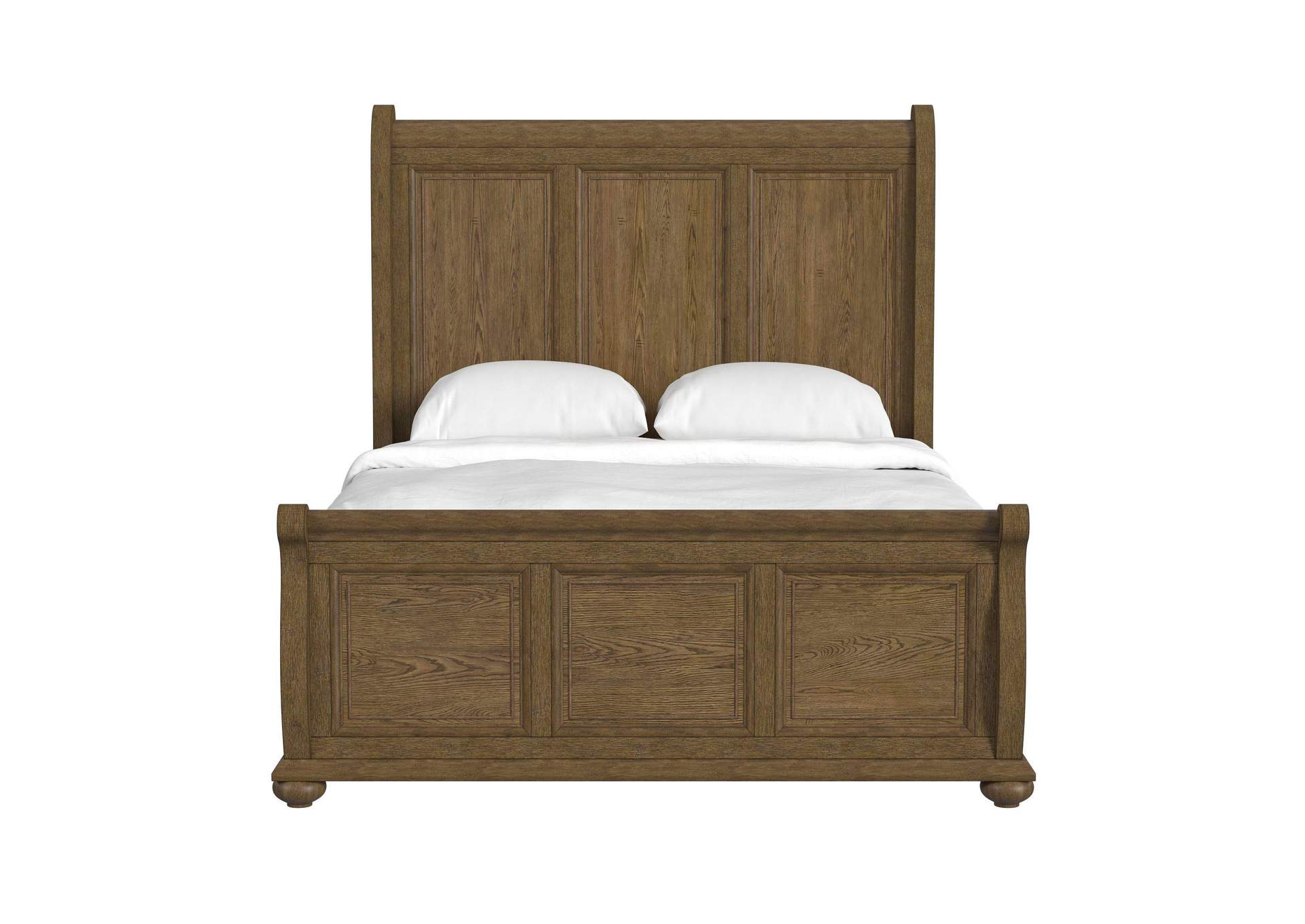 Heritage Home Queen Sleigh Bed In Oak Brown image 6