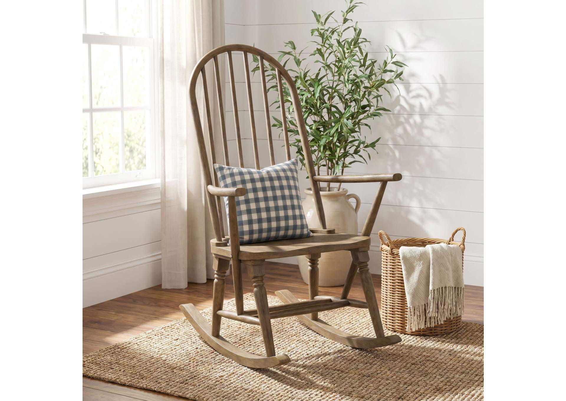 Heritage Home Rocking Chair In Oak Brown image 1