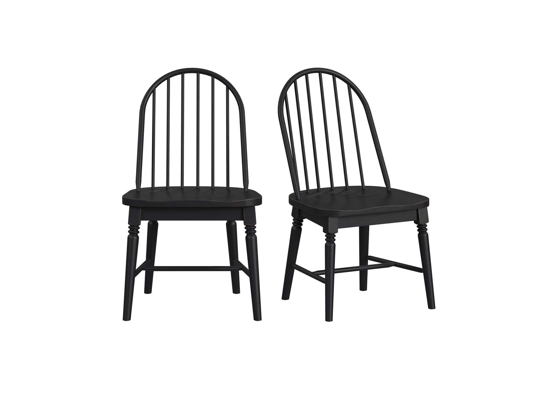 Heritage Home Windsor Side Chair In Black 2 Per Carton image 3