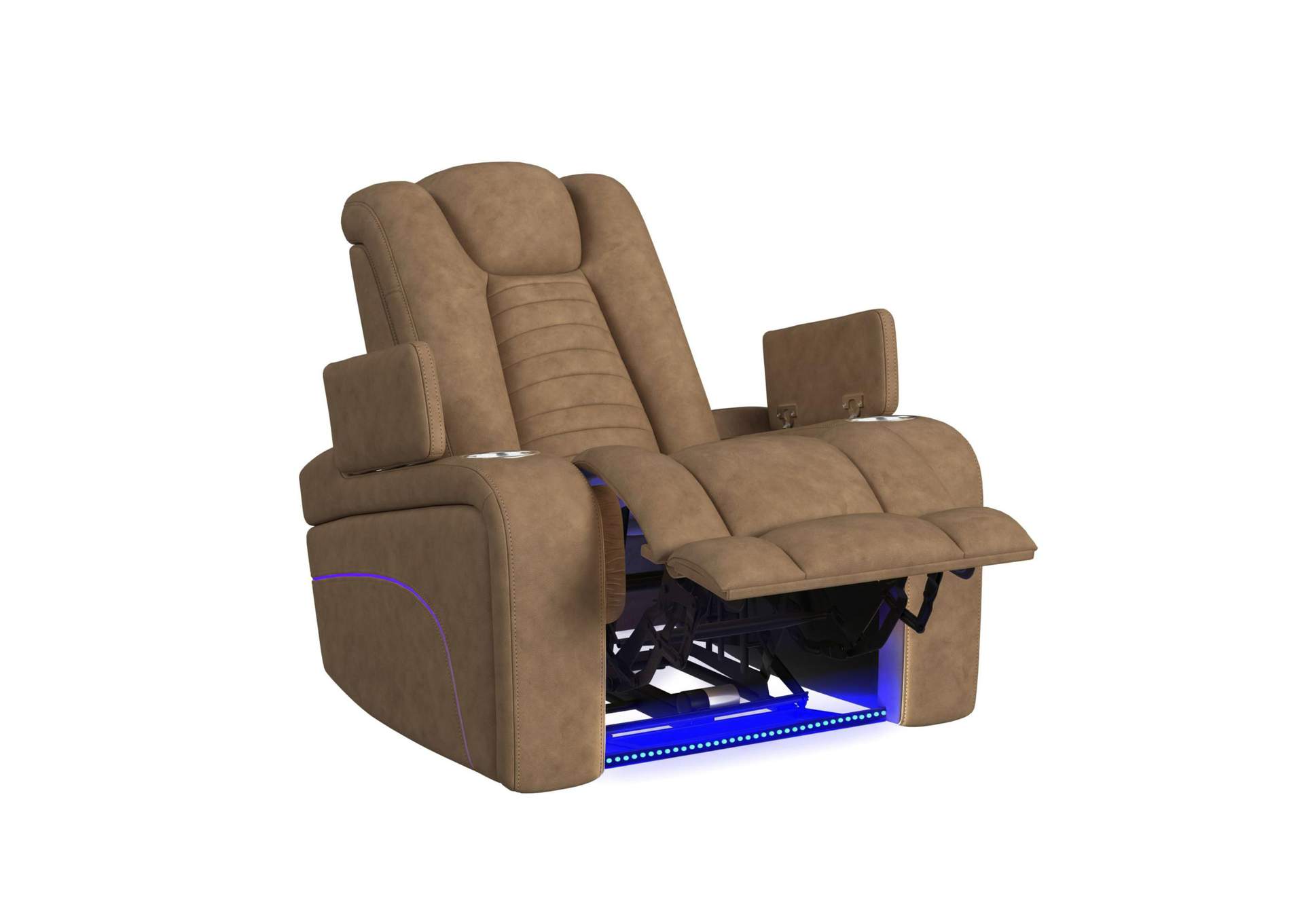 High Lander P3 Recliner With Led Bottom Arm In Simba Saddle image 4