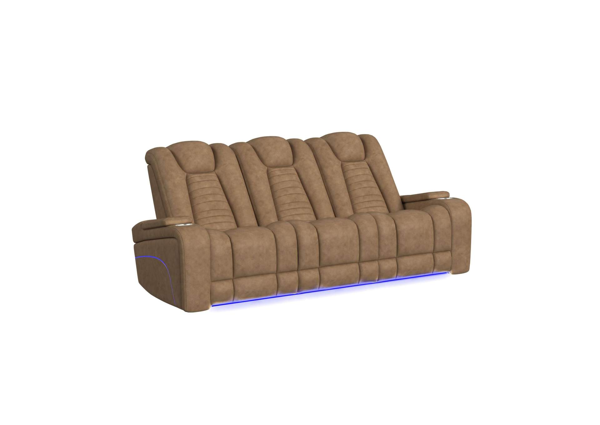 High Lander P3 Sofa With Ddt Pws Wireless Charger Led Bottom Arm Reading Heat Massage In Simba Saddle image 3