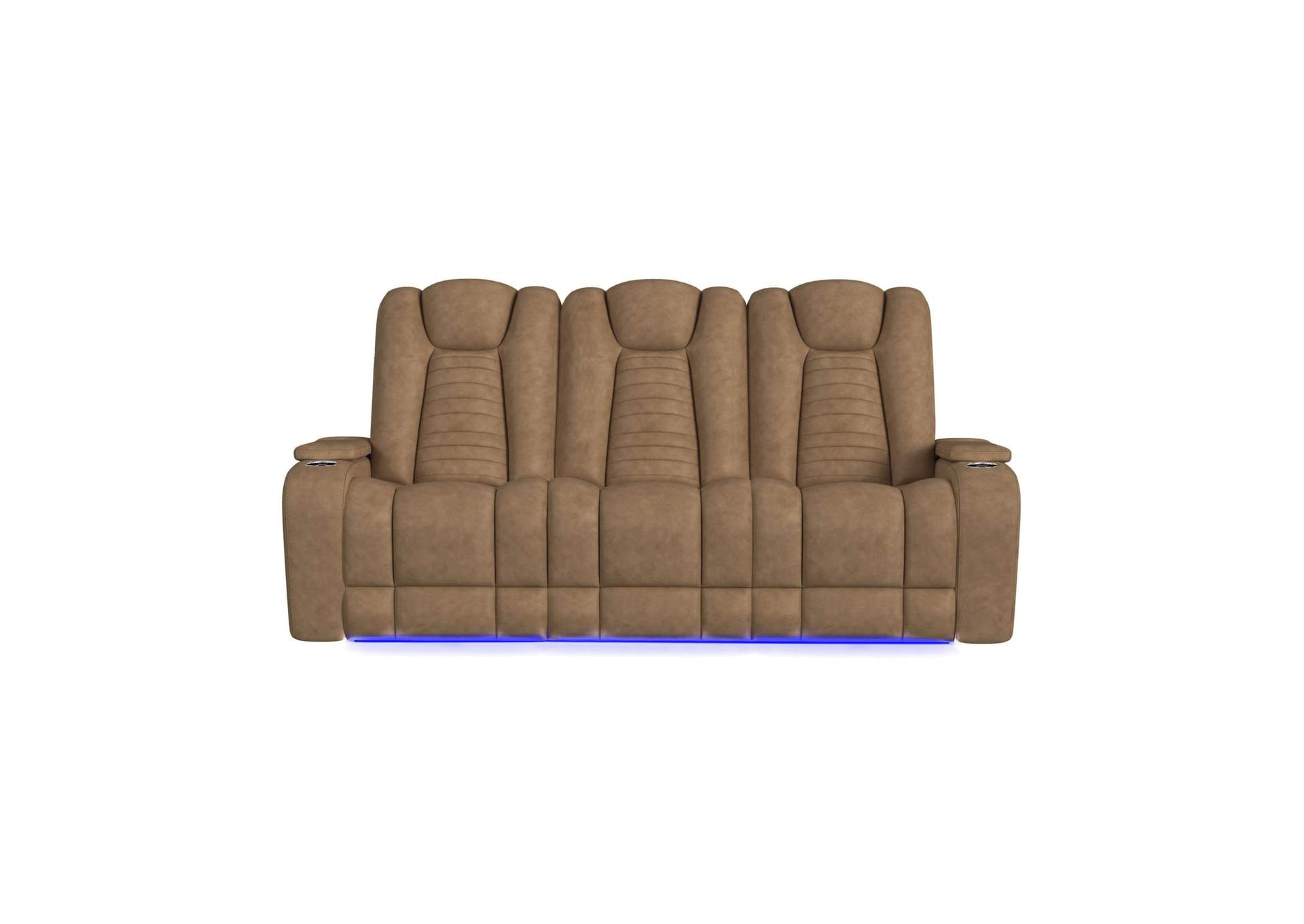 High Lander P3 Sofa With Ddt Pws Wireless Charger Led Bottom Arm Reading Heat Massage In Simba Saddle image 5