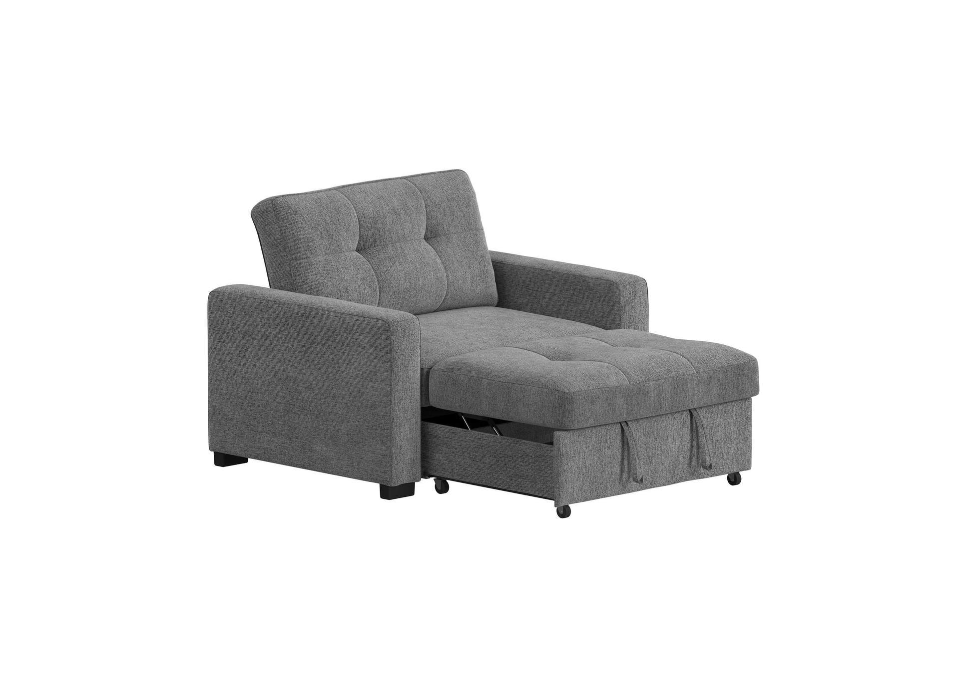 Homer Klicklak Chair With Pull Out Bed In Clementine Grey image 7