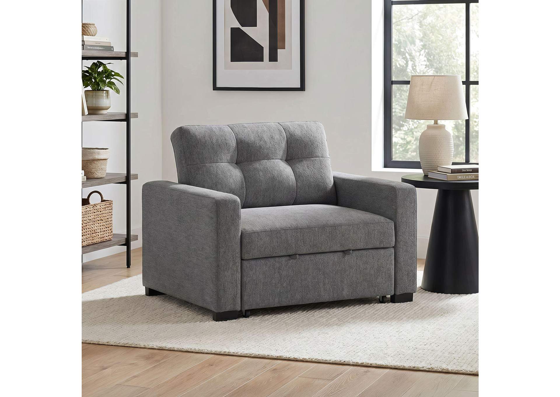 Homer Klicklak Chair With Pull Out Bed In Clementine Grey image 1