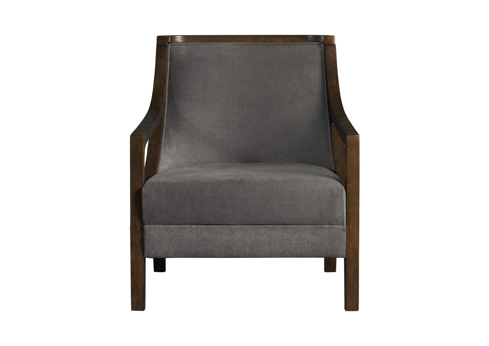 Hopkins Chair With Brown Arm Columbia Charcoal image 11