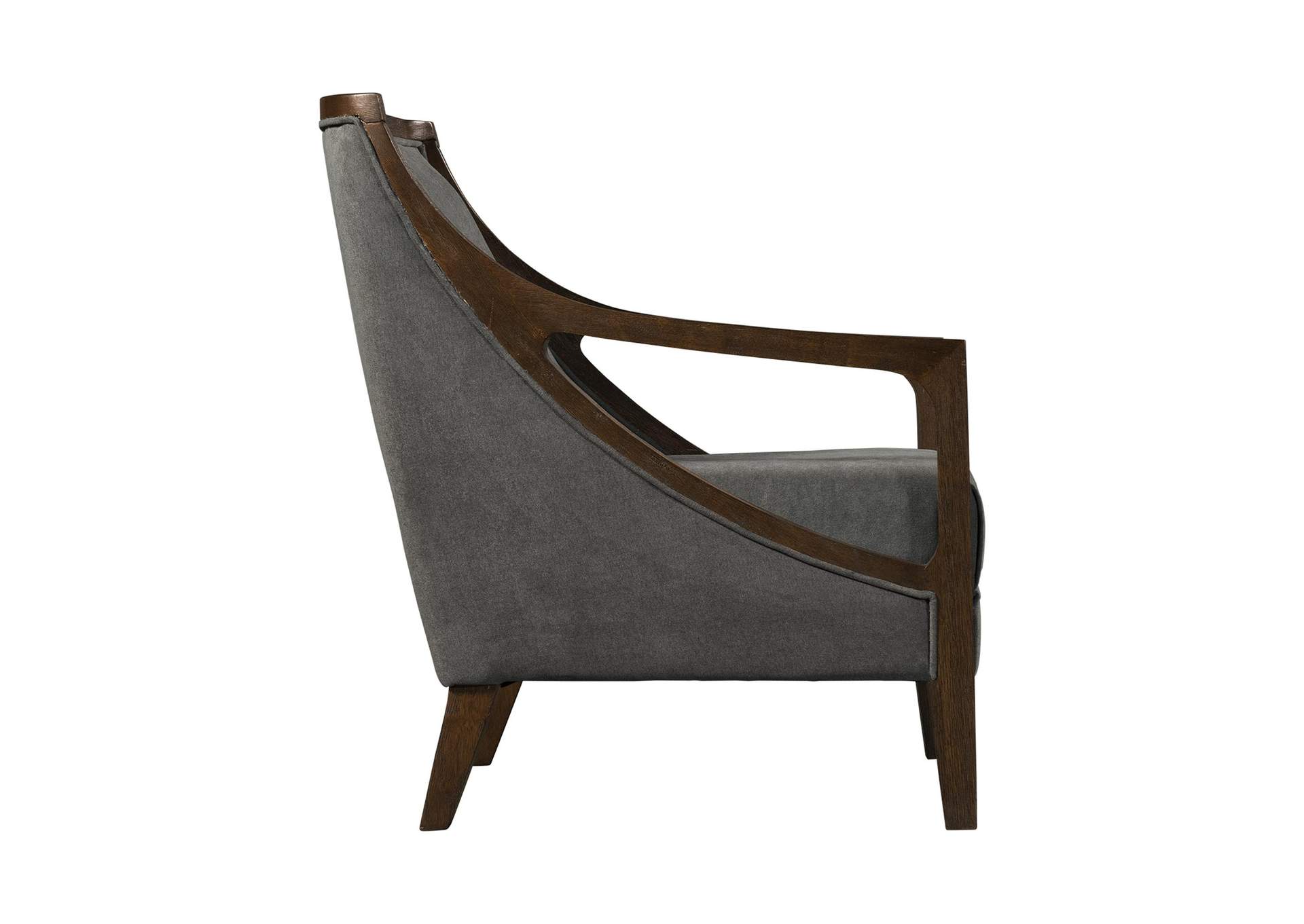 Hopkins Chair With Brown Arm Columbia Charcoal image 12