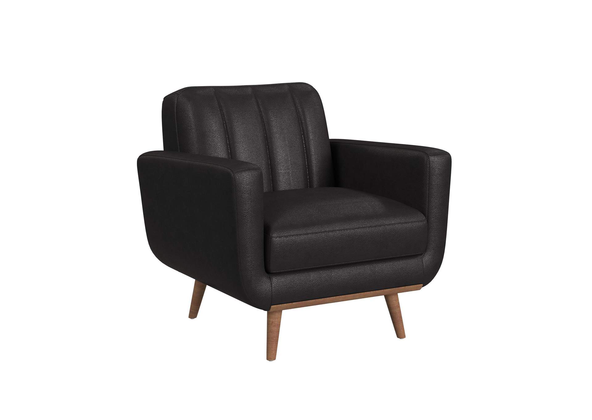 Horizon 3 Piece Living Room Set In Pebble Dark Grey - Sofa Loveseat Chair image 5