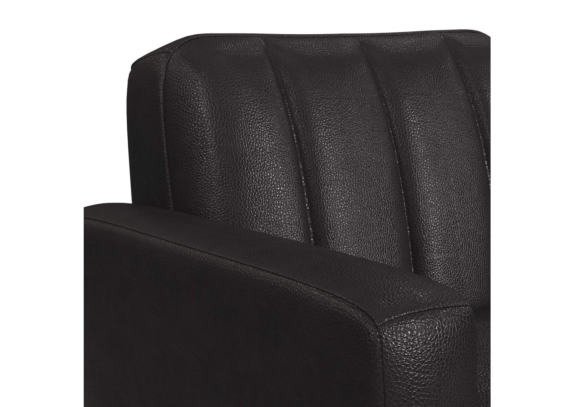 Horizon 3 Piece Living Room Set In Pebble Dark Grey - Sofa Loveseat Chair image 11