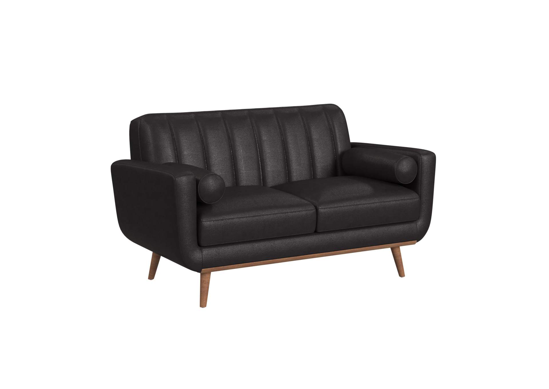 Horizon 3 Piece Living Room Set In Pebble Dark Grey - Sofa Loveseat Chair image 4