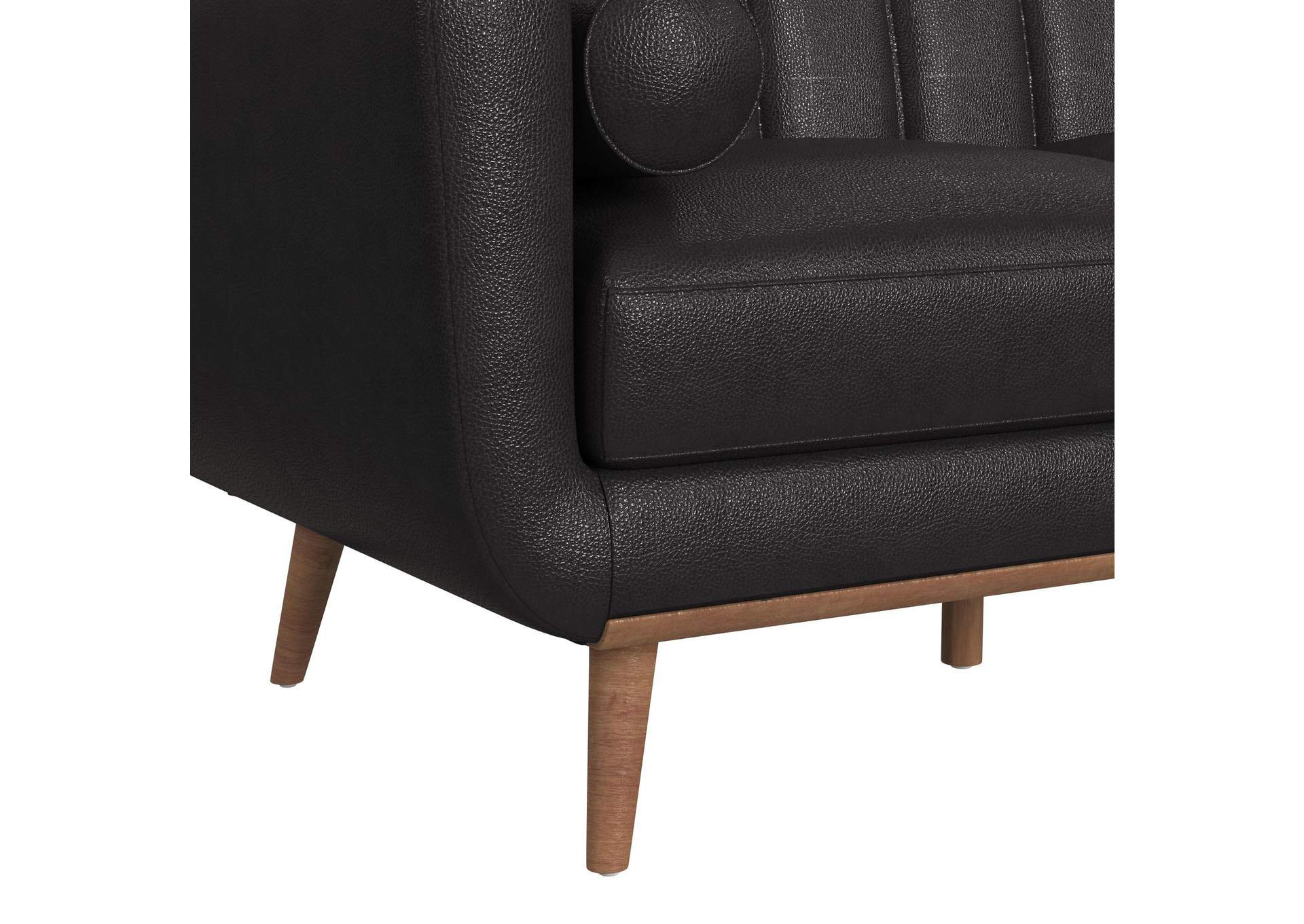 Horizon 3 Piece Living Room Set In Pebble Dark Grey - Sofa Loveseat Chair image 10