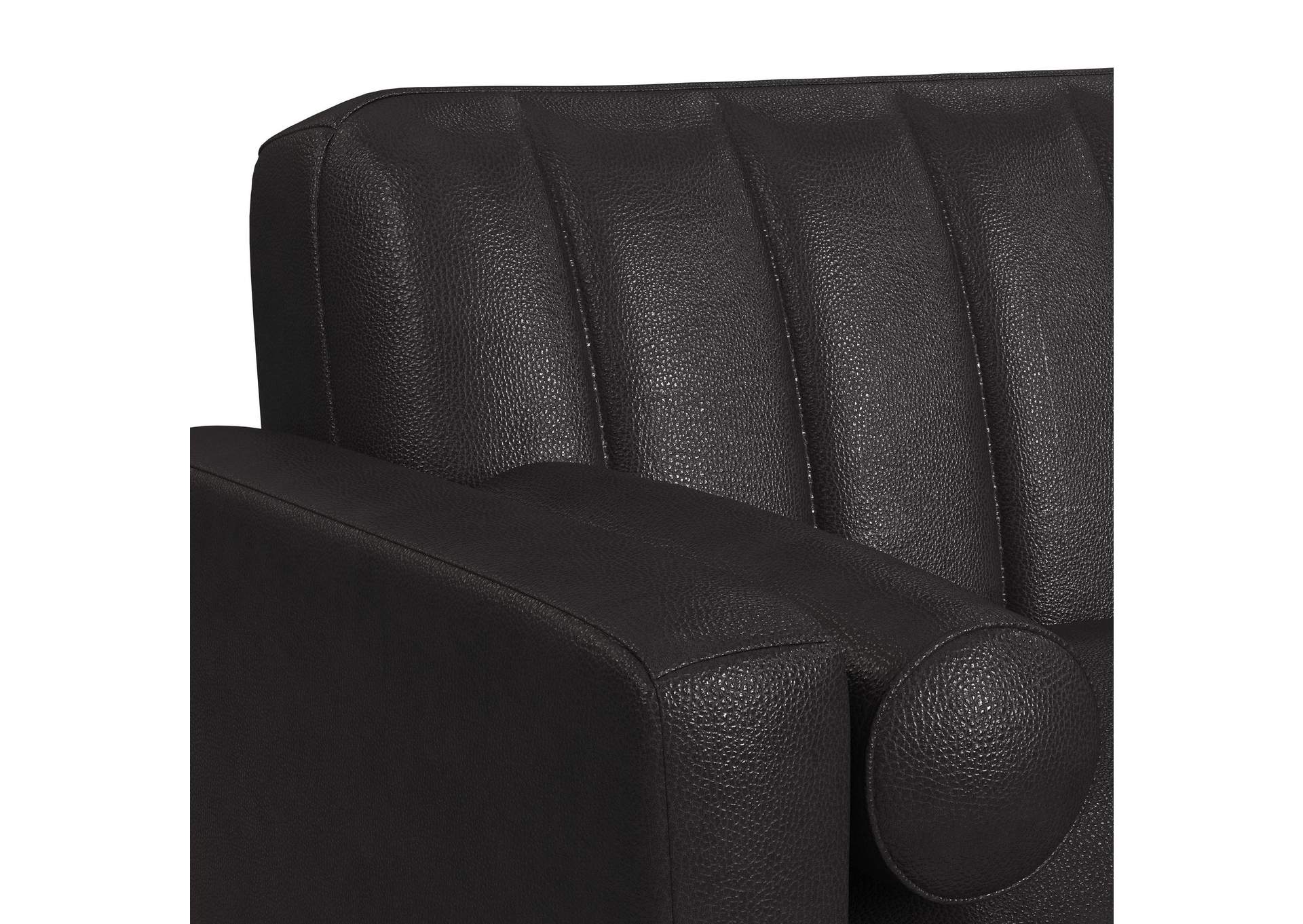 Horizon 3 Piece Living Room Set In Pebble Dark Grey - Sofa Loveseat Chair image 9
