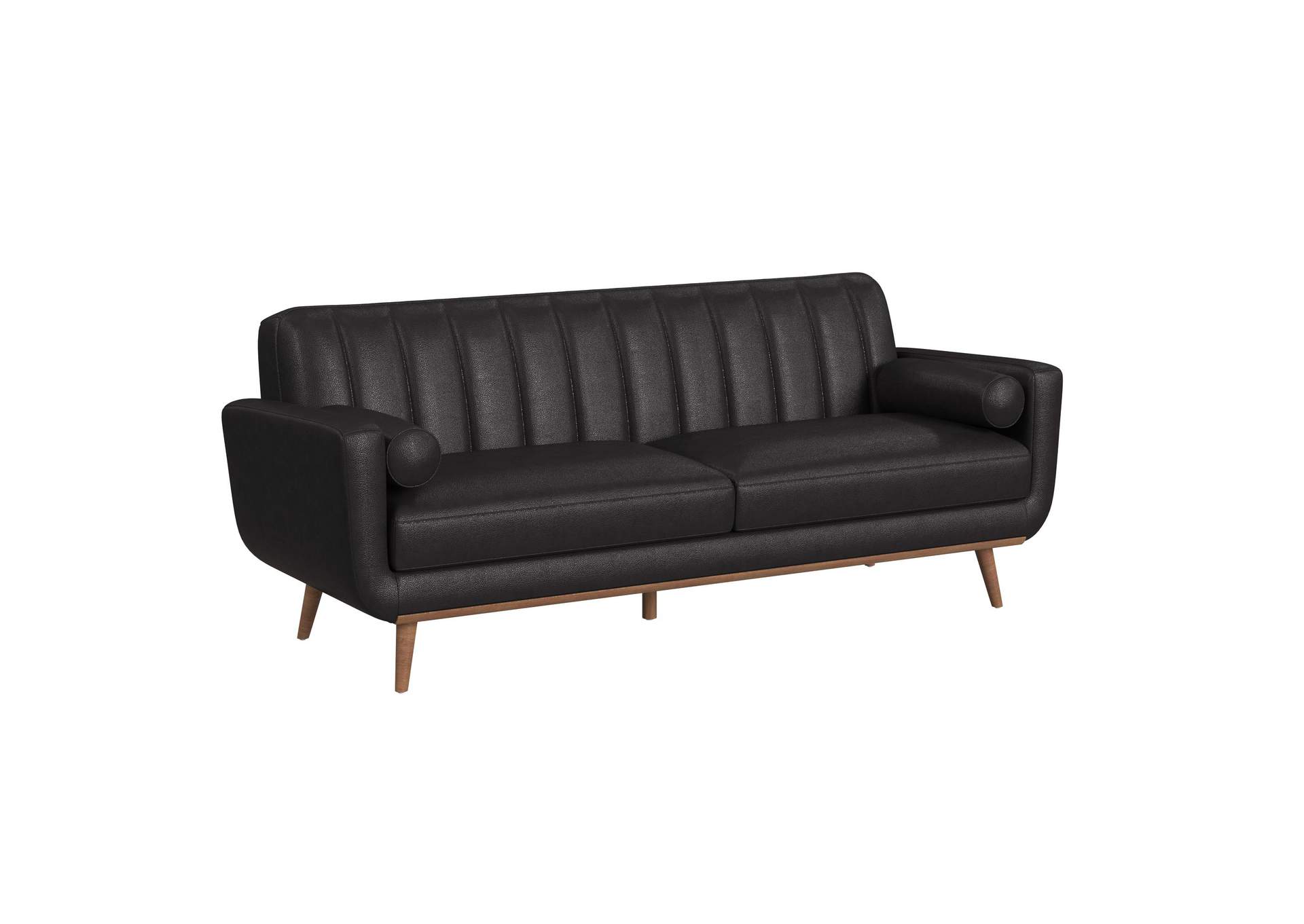 Horizon 3 Piece Living Room Set In Pebble Dark Grey - Sofa Loveseat Chair image 3