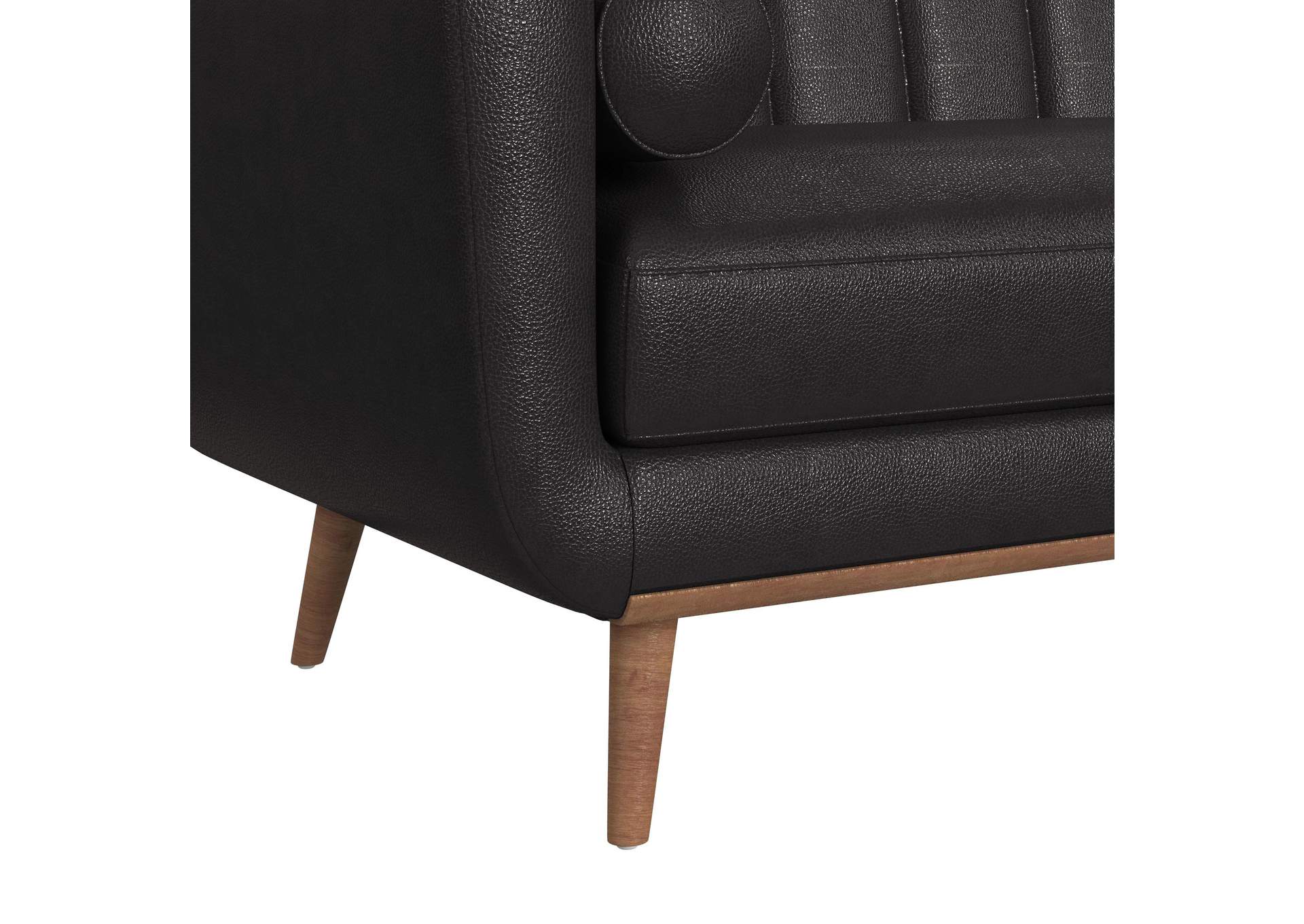 Horizon 3 Piece Living Room Set In Pebble Dark Grey - Sofa Loveseat Chair image 8